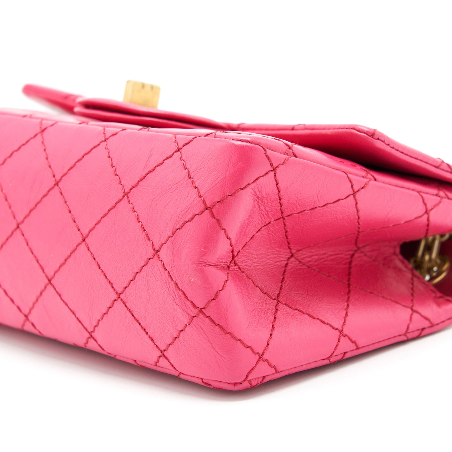 Chanel Mini 2.55 Reissue Flap Bag Aged Calfskin Hot Pink