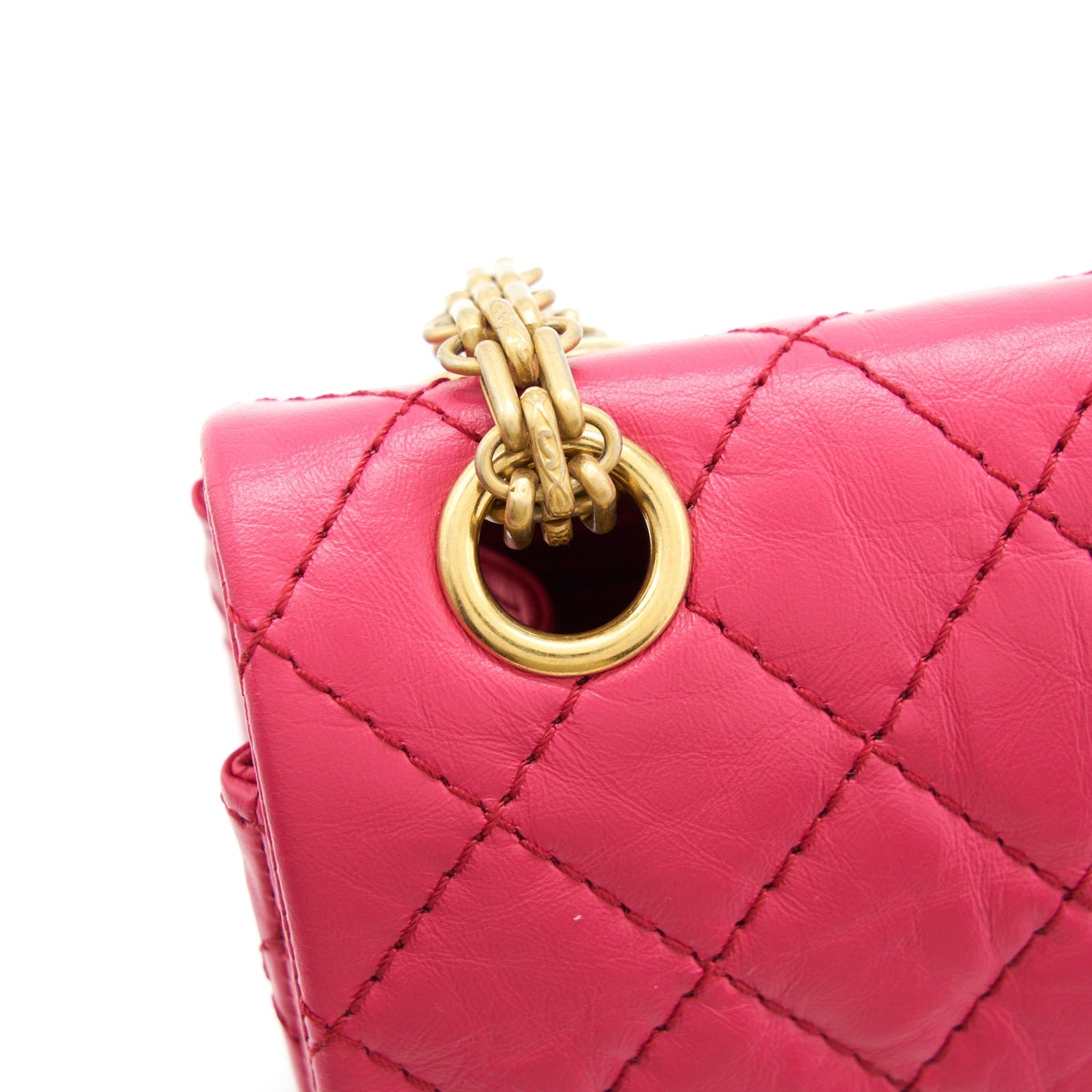 Chanel Mini 2.55 Reissue Flap Bag Aged Calfskin Hot Pink