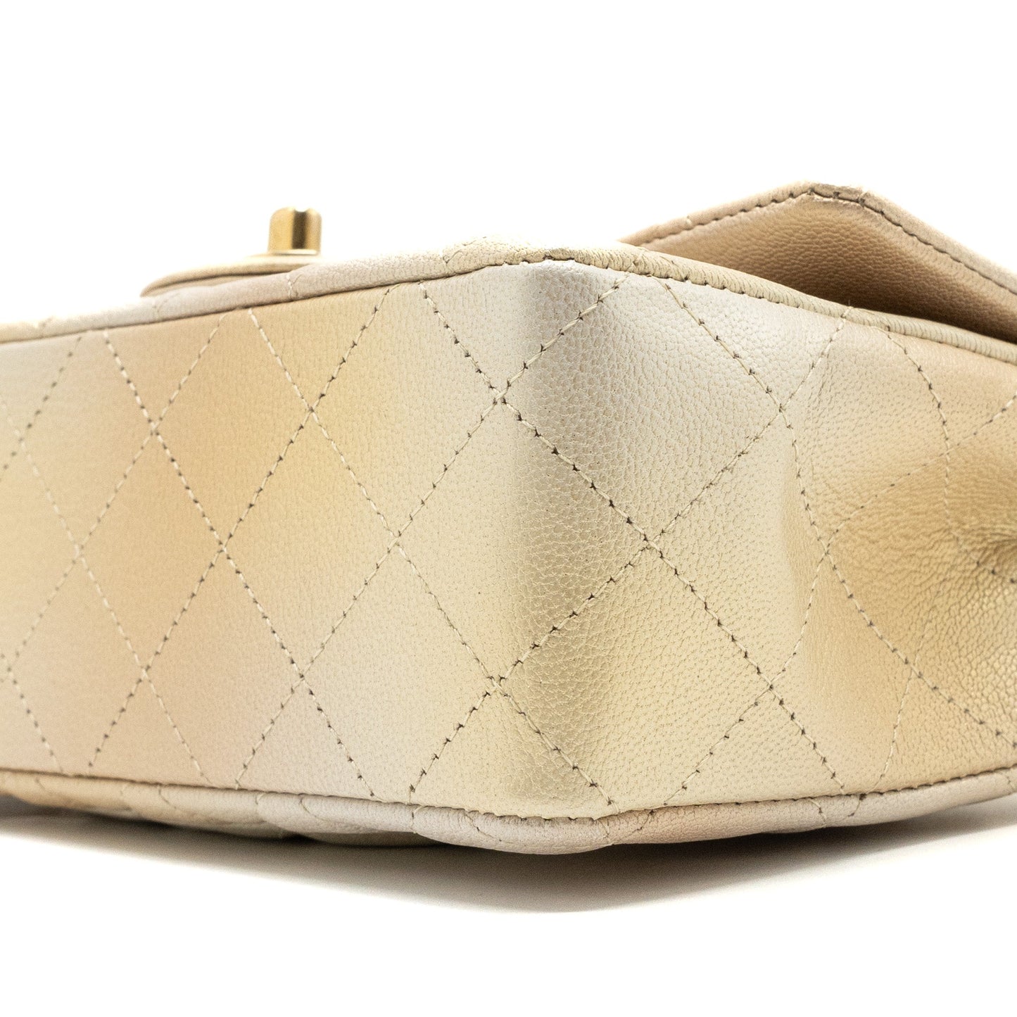 Chanel 22C mini Rectangular Flap Bag Goatskin Ombré Beige Brushed  (microchip)