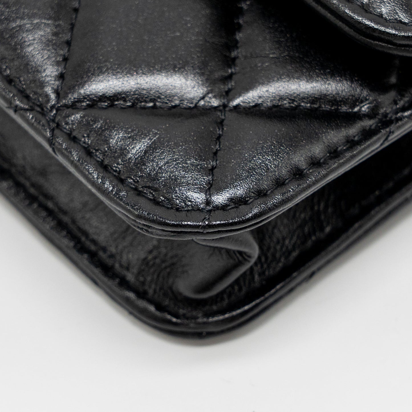 Chanel Maxi Pearl Clutch with Chain Lambskin Black
