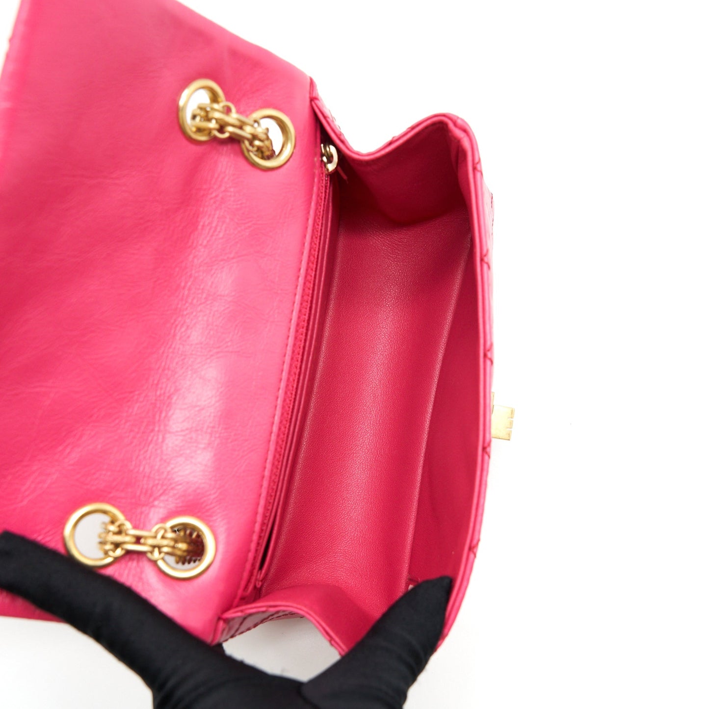 Chanel Mini 2.55 Reissue Flap Bag Aged Calfskin Hot Pink