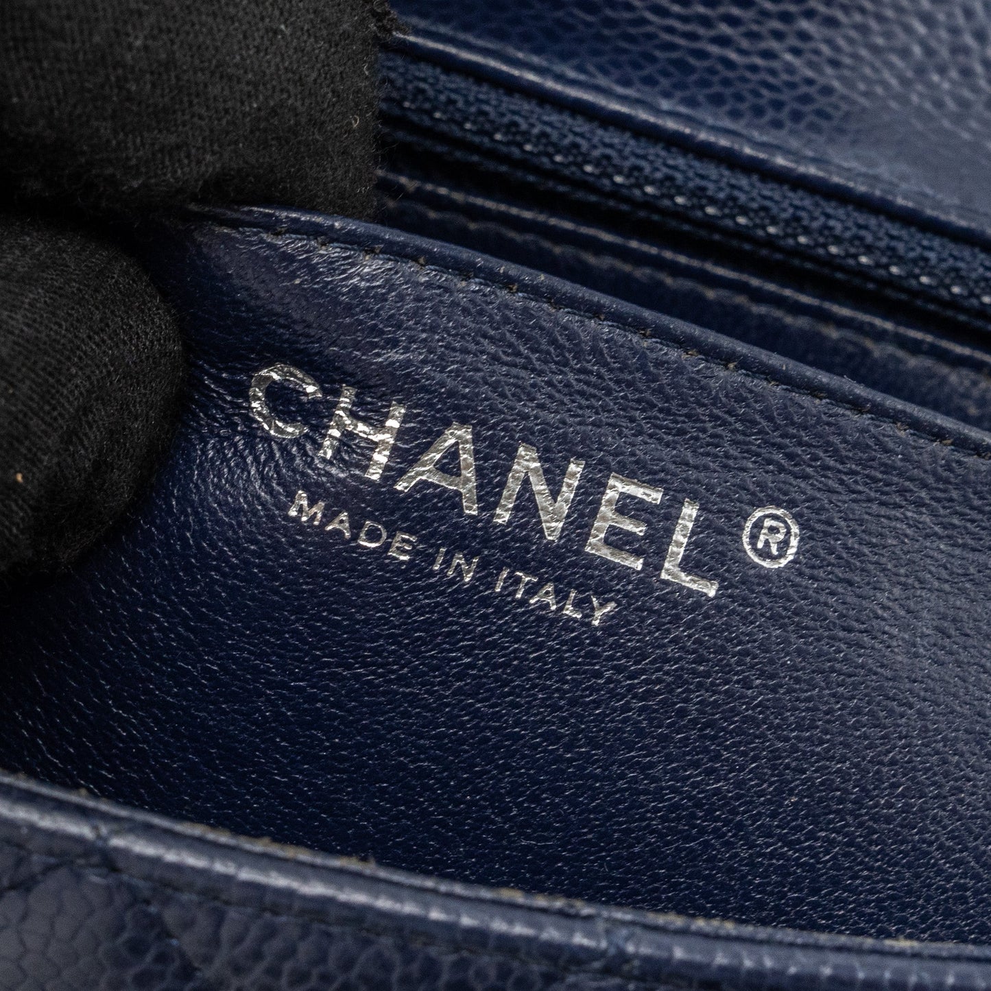 Chanel Classic Mini Rectangular Flap Bag Caviar Navy