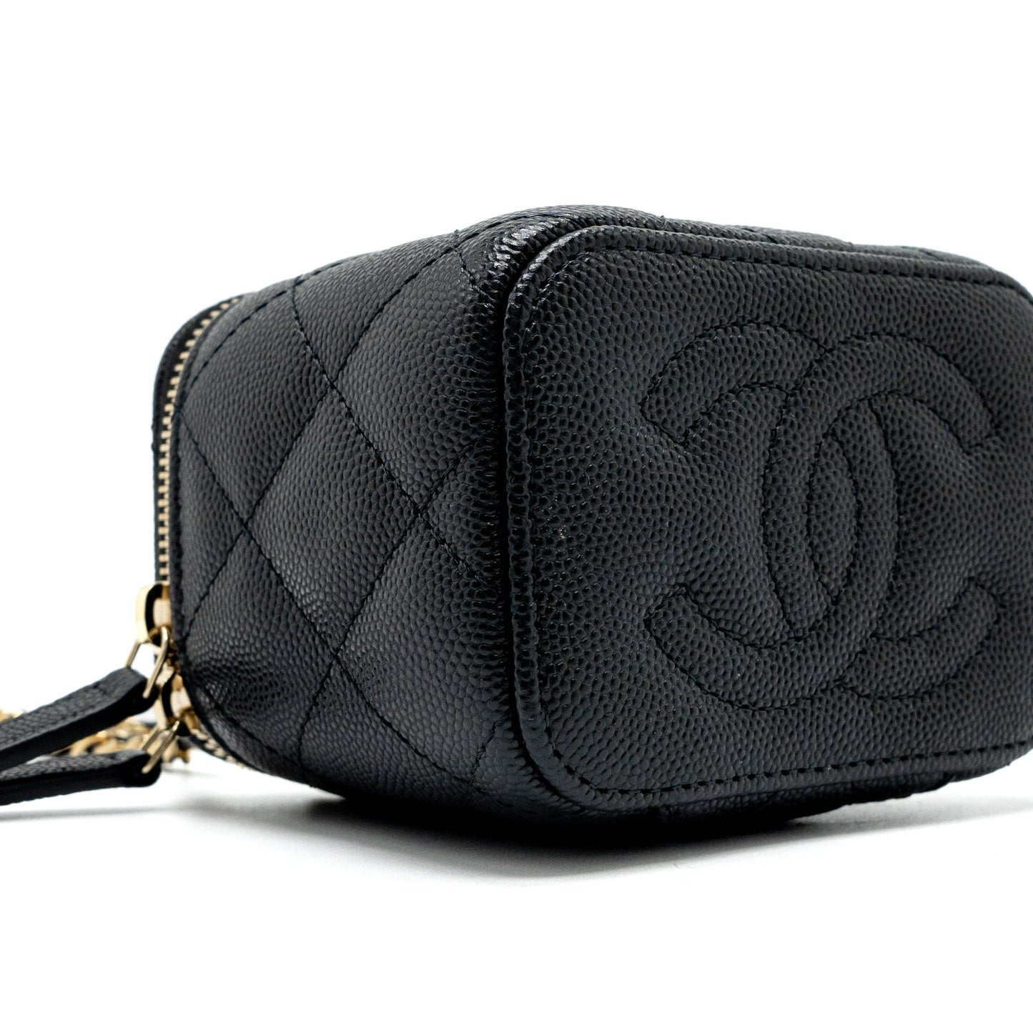 Chanel Mini Vanity with Chain Caviar Black L (Microchip)