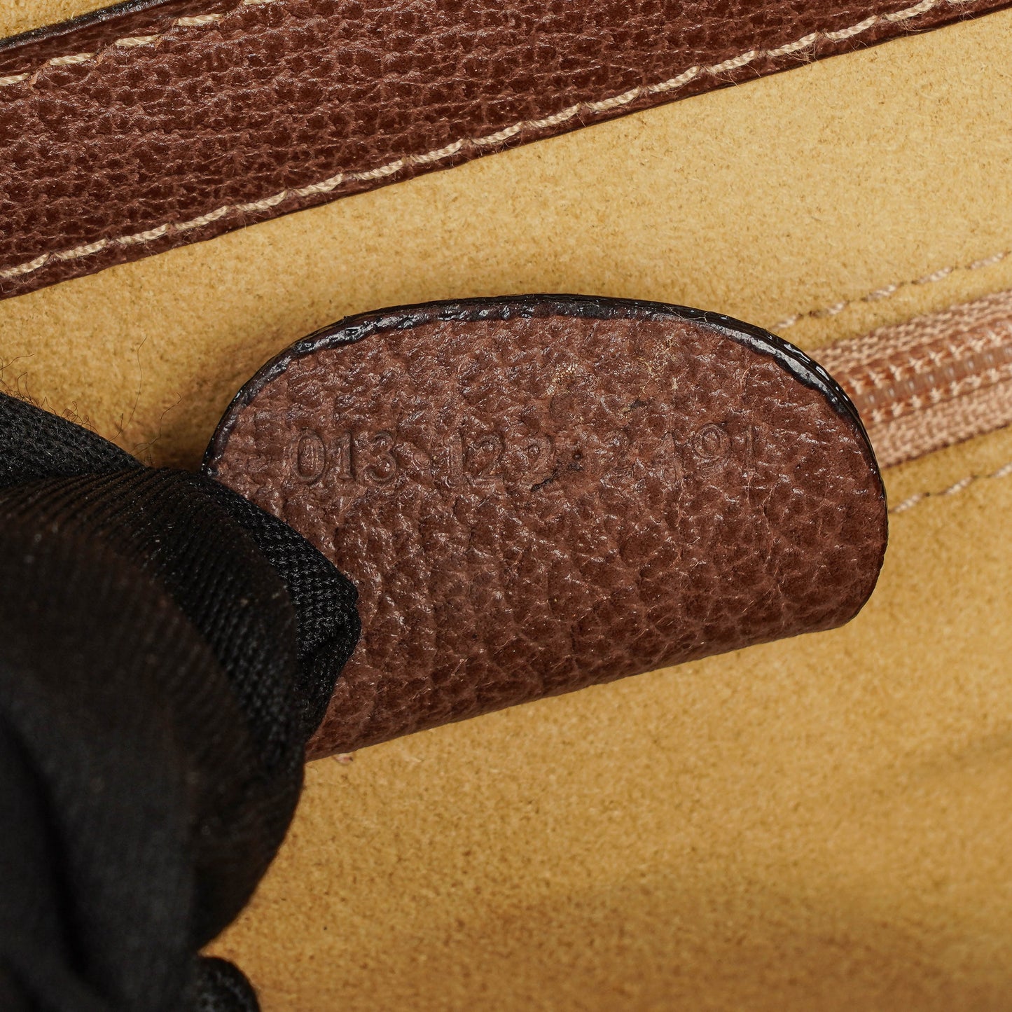Gucci Vintage Bamboo Brown Leather Vanity Case Bag