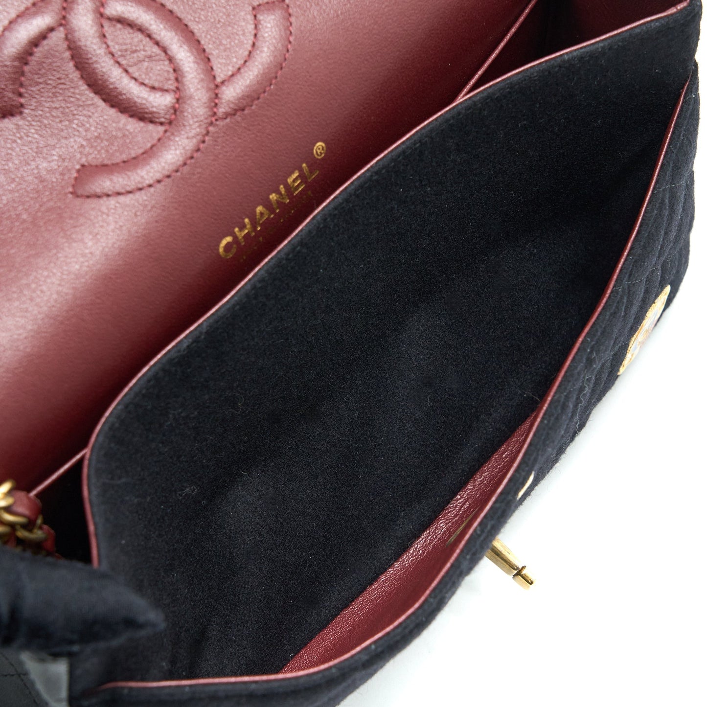Chanel Medium Classic Double Flap Bag 2018 Metiers dArt Paris-Hamburg Collection Wool
