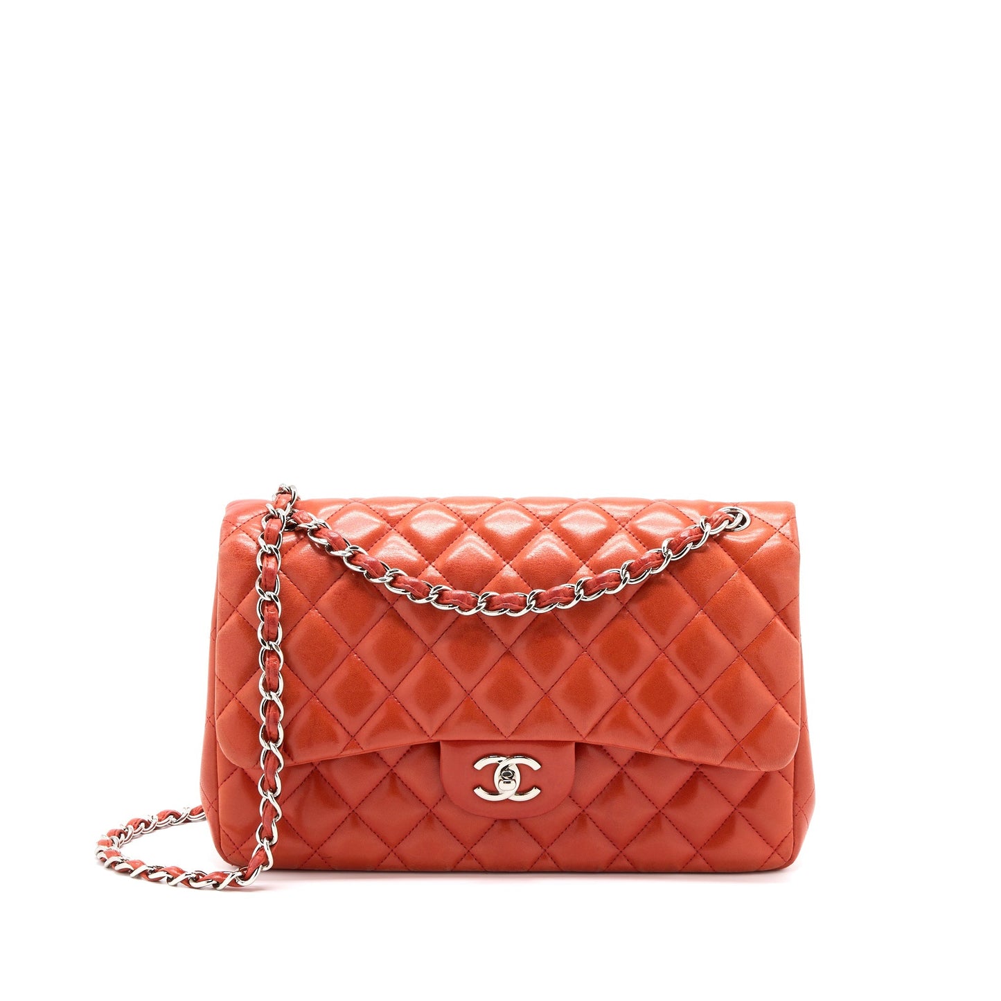 Chanel Jumbo Classic Double Flap Bag Lambskin Coral