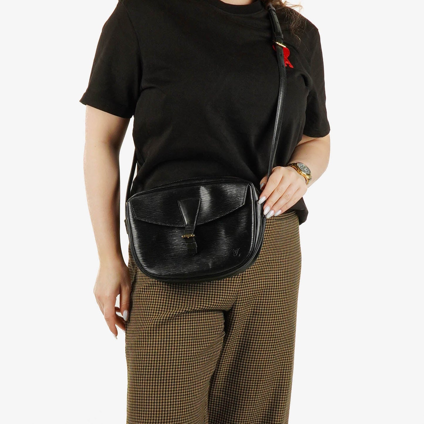 Louis Vuitton Jeune Fille MM Black Epi Leather Crossbody Bag