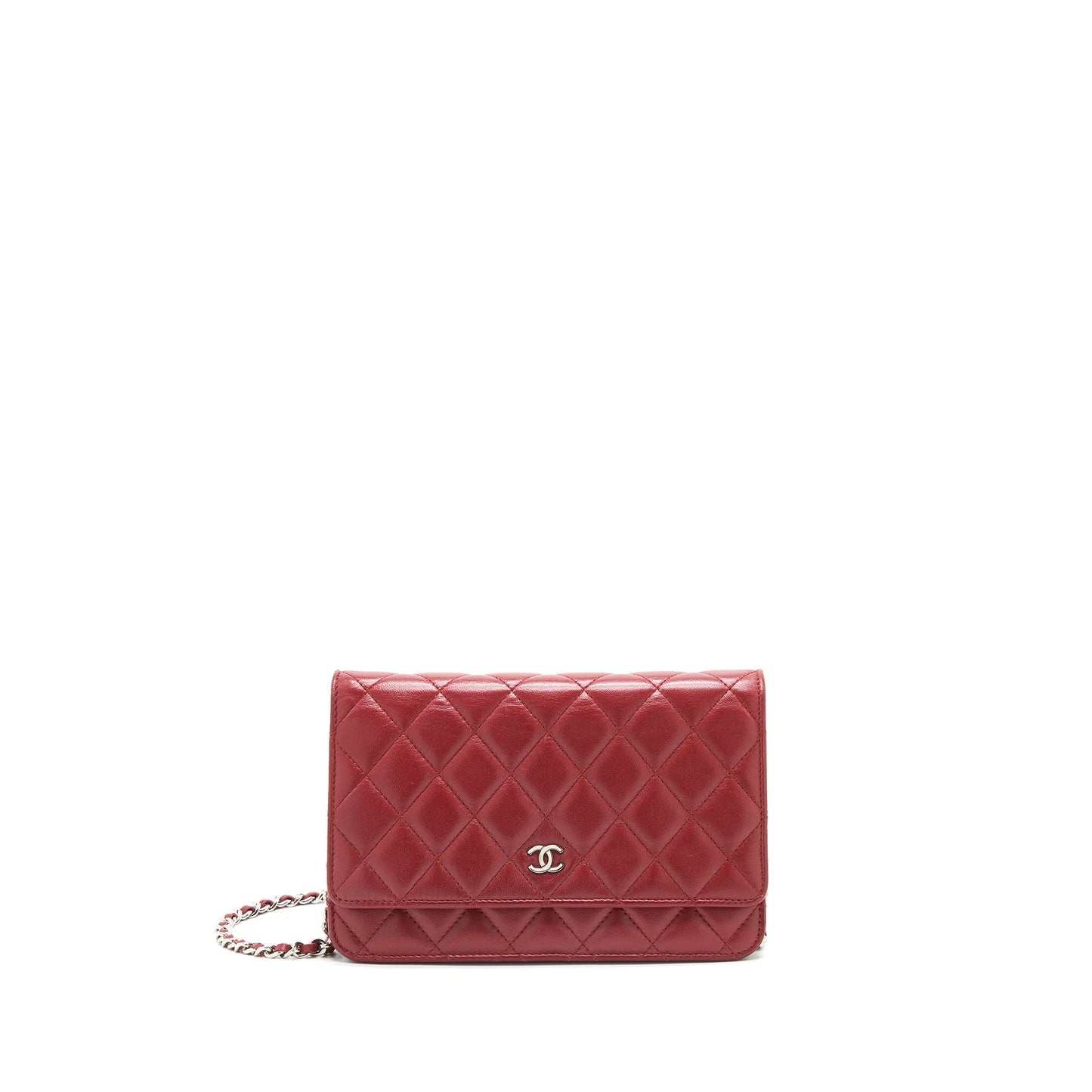 Chanel Classic Wallet On Chain Lambskin Dark Red