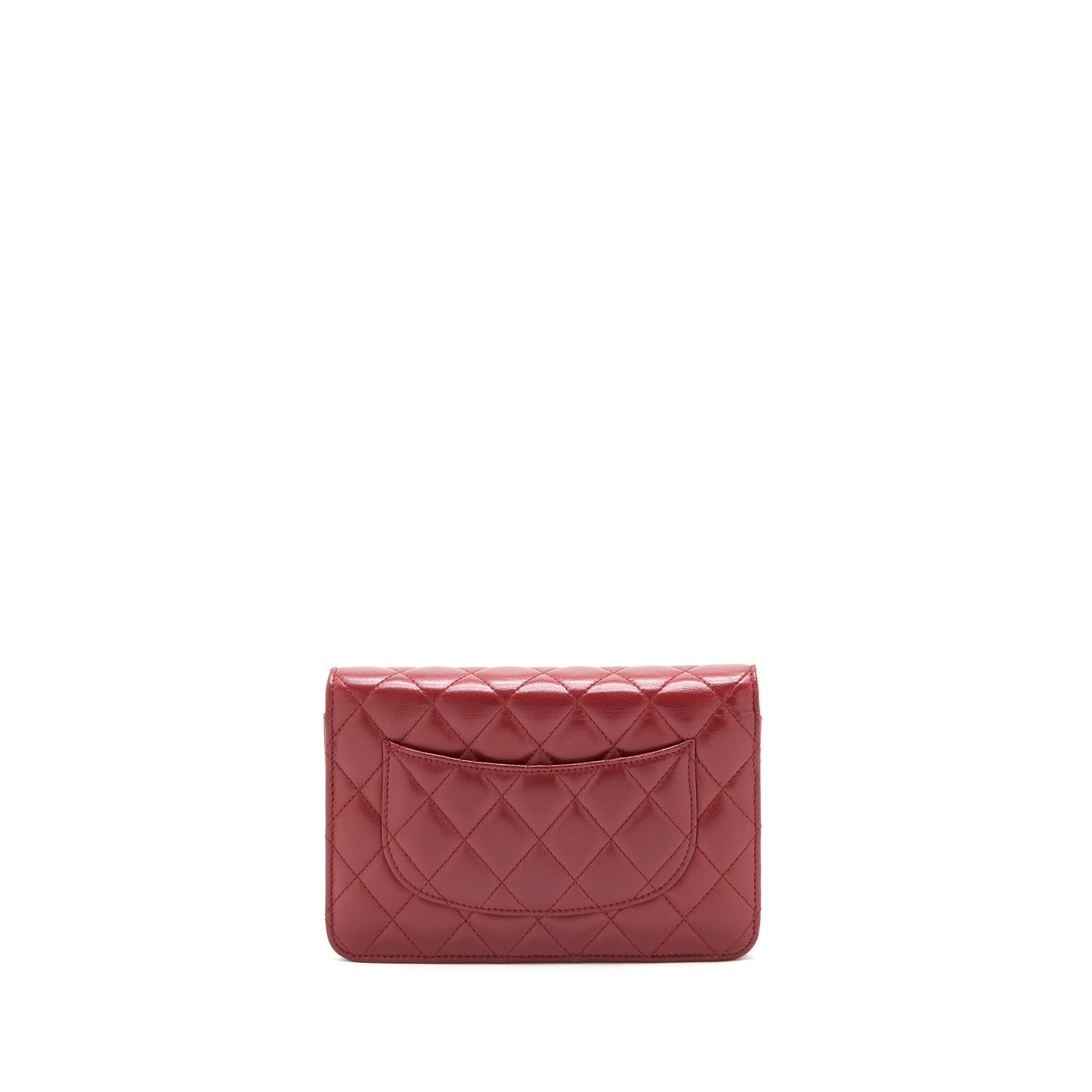 Chanel Classic Wallet On Chain Lambskin Dark Red