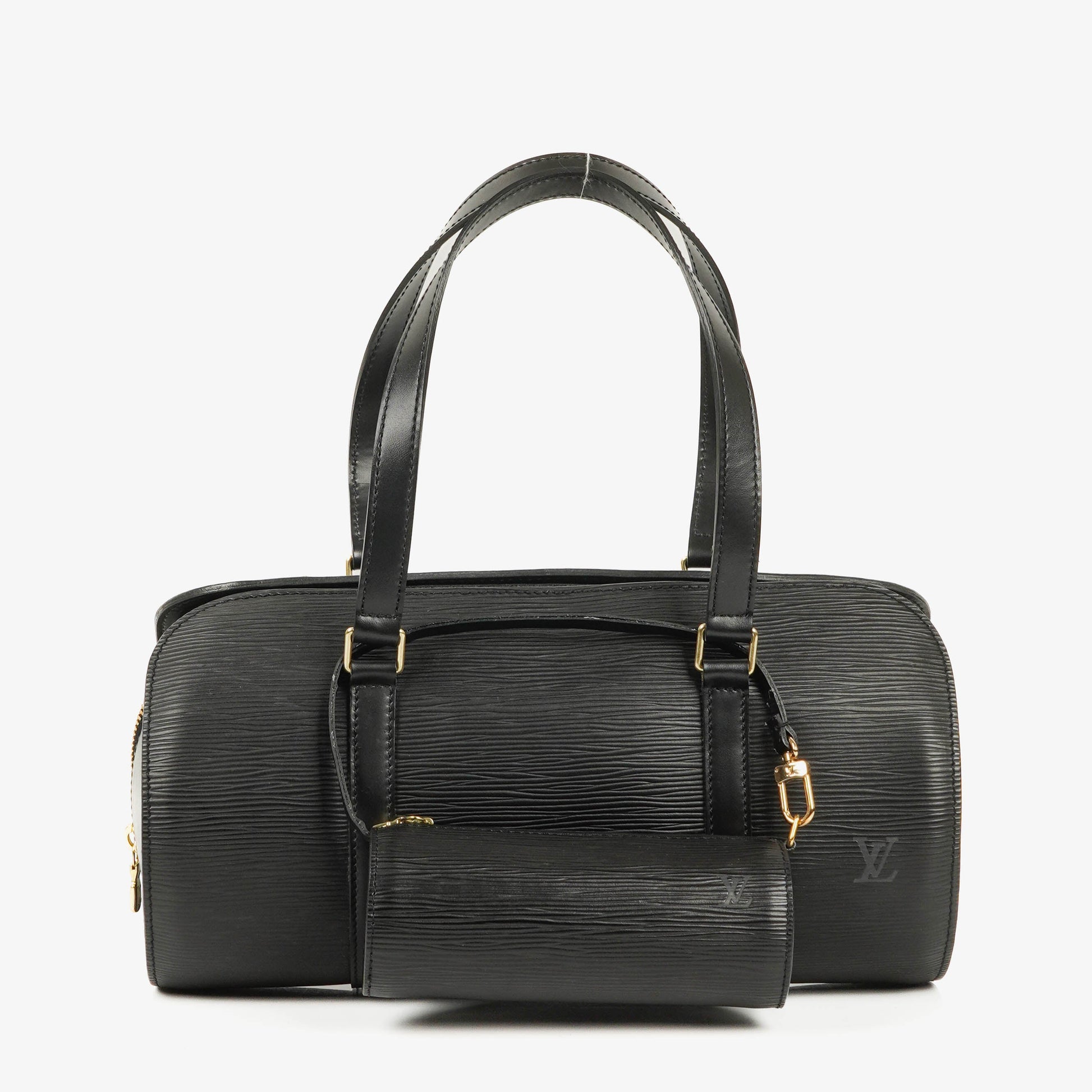 Louis Vuitton Soufflot Handbag In Black Epi Leather