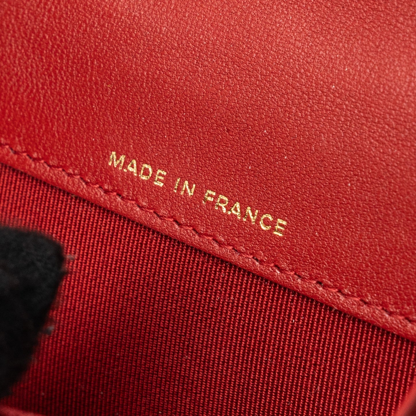 Chanel Flap Card Holder Lambskin Red