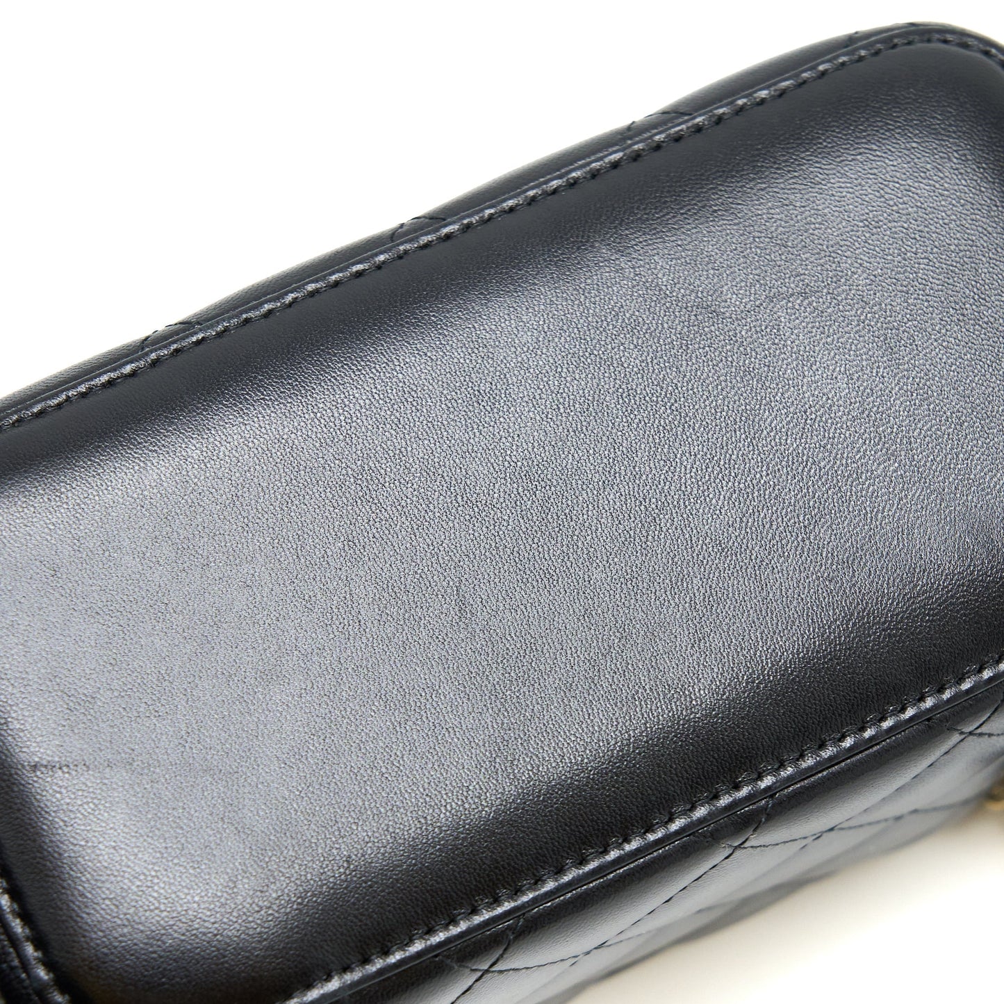 Chanel Long Vanity With Chain Lambskin Black L