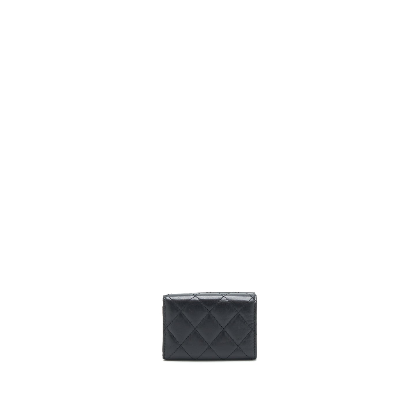 Chanel 2.55 Small Compact Wallet Black