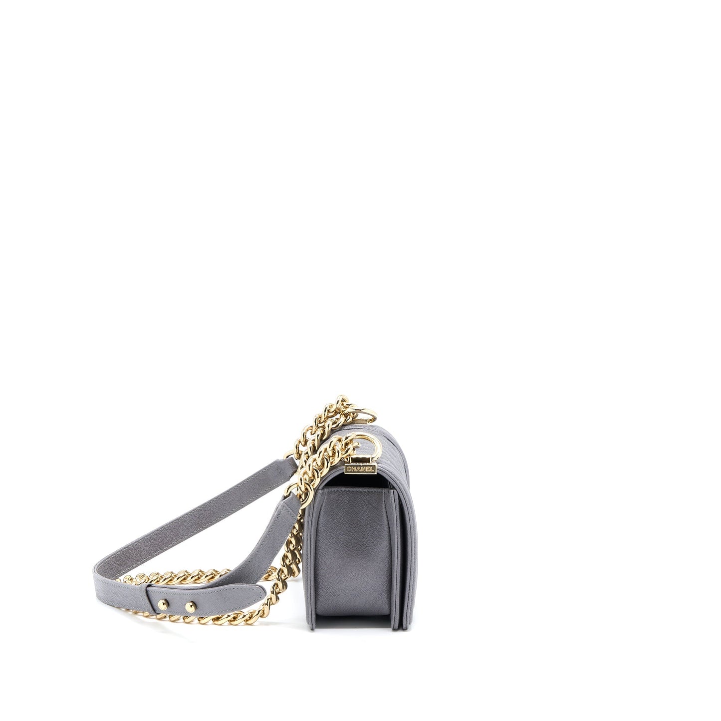 Chanel Small Boy Bag Caviar Grey L