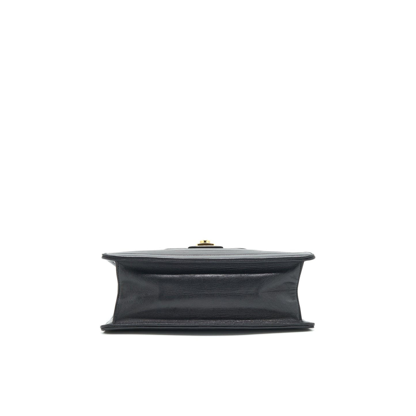 Chanel  Kelly Flap Bag With Long Strap Black 24k