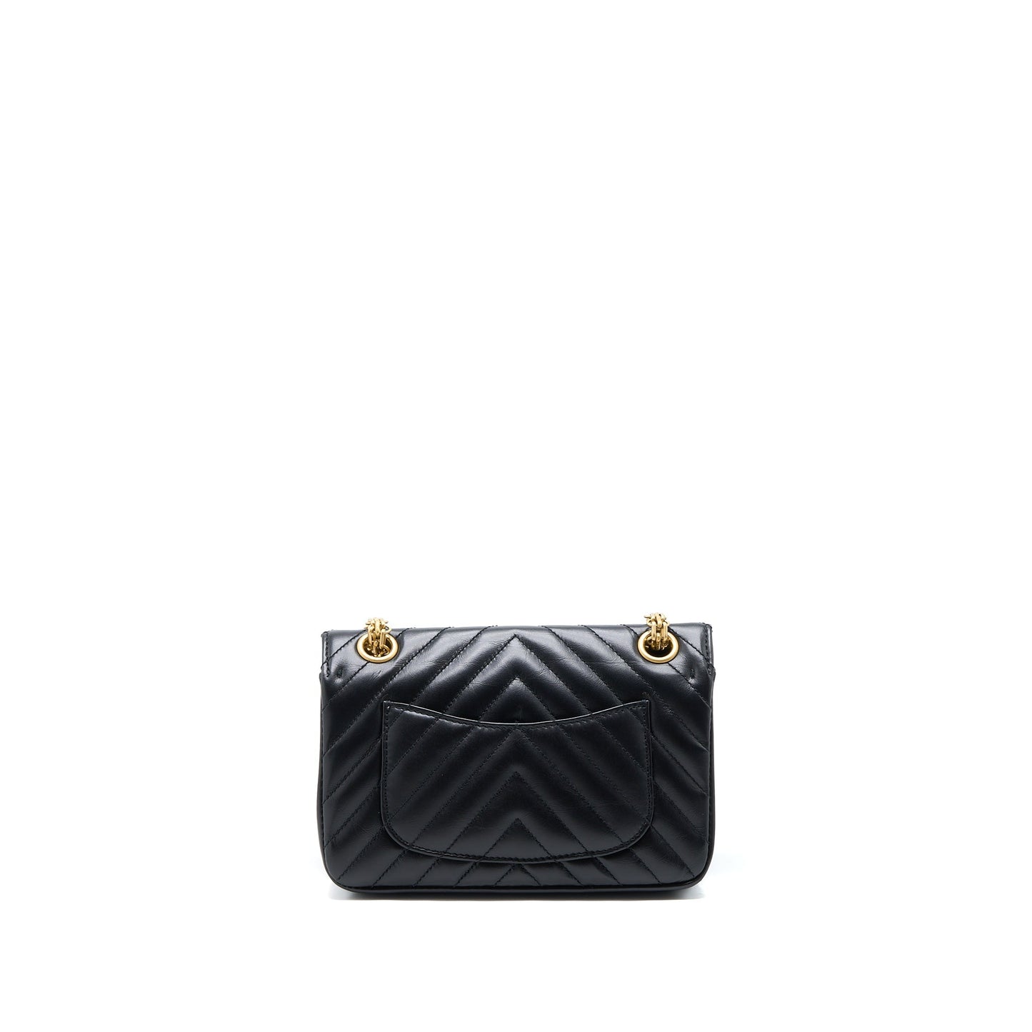 Chanel 2.55 Reissue Mini Chevron Flap Bag Aged Calfskin  Black