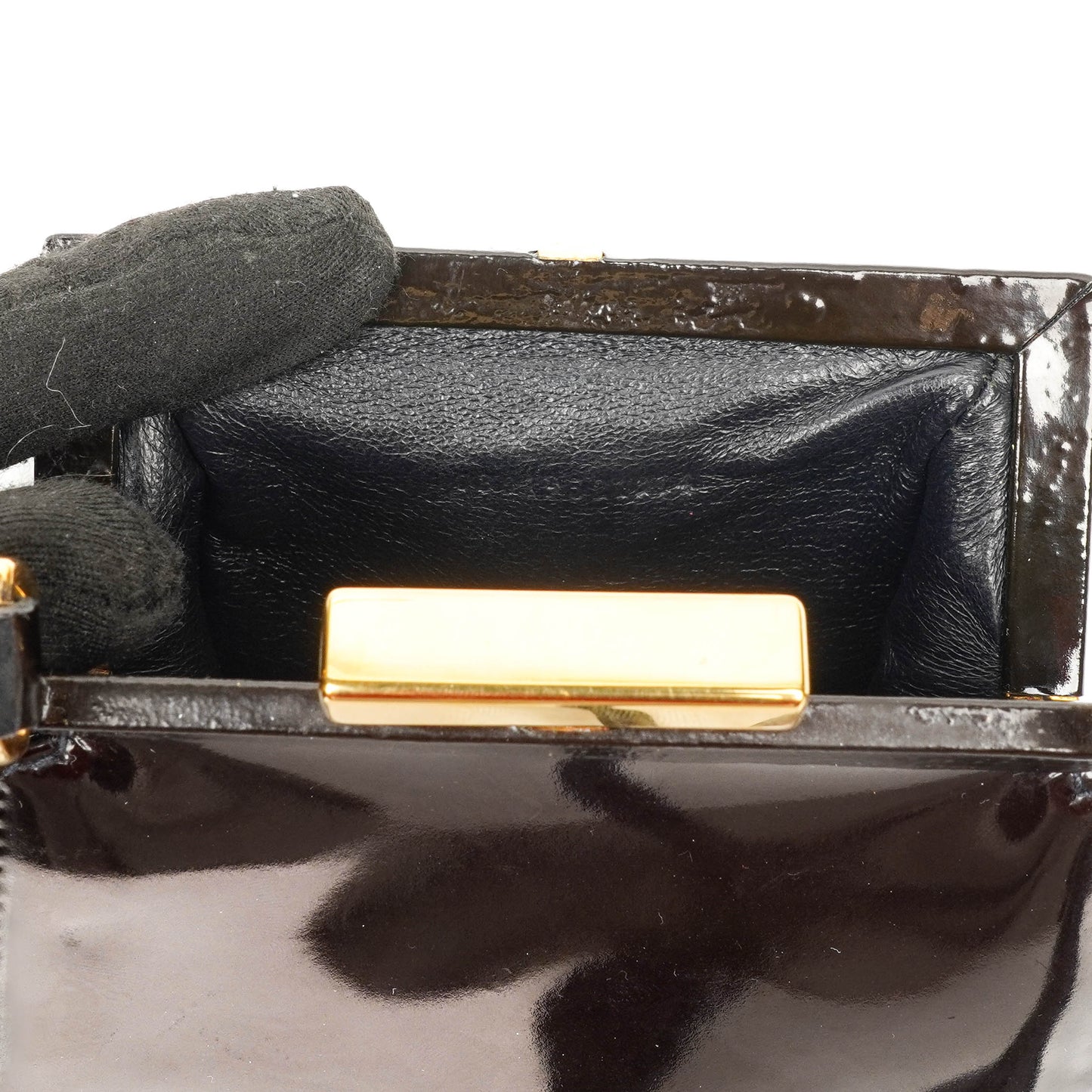 Gucci Black Patent Leather Shouder Bag