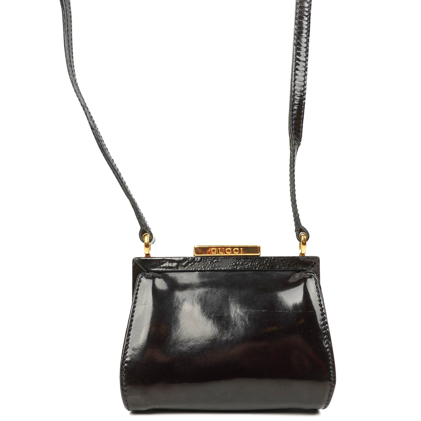 Gucci Black Patent Leather Shouder Bag