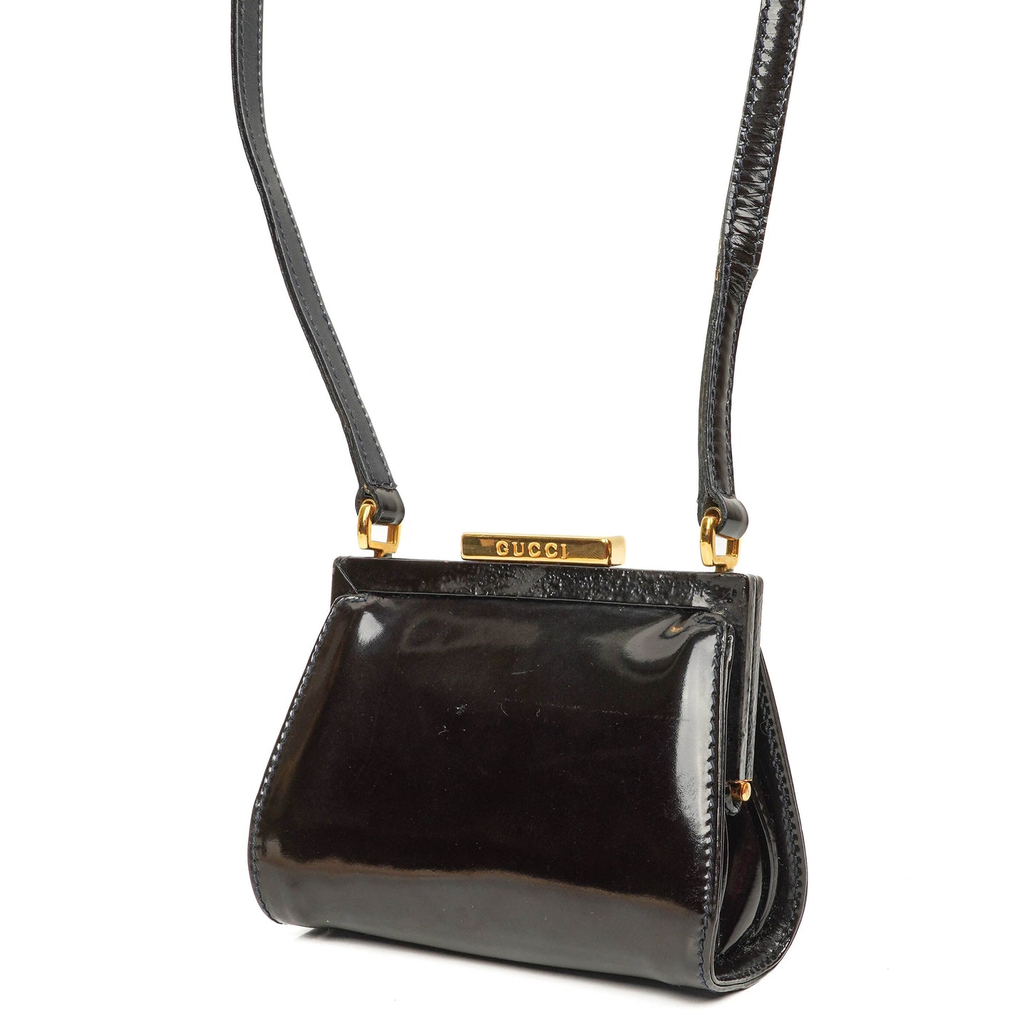 Gucci Black Patent Leather Shouder Bag