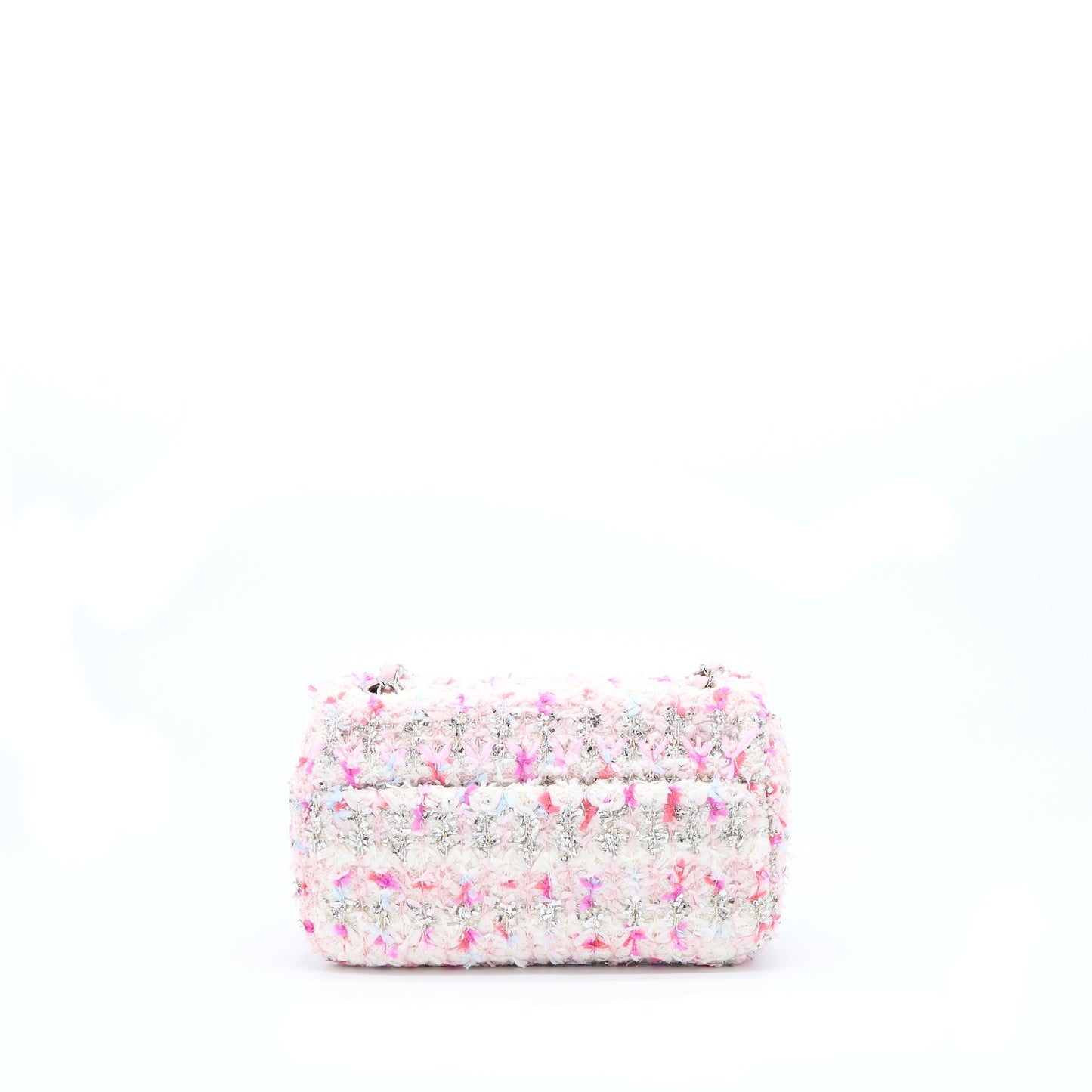 Chanel Seasonal Mini Rectangular Flap Bag Tweed Pink/Multicolour