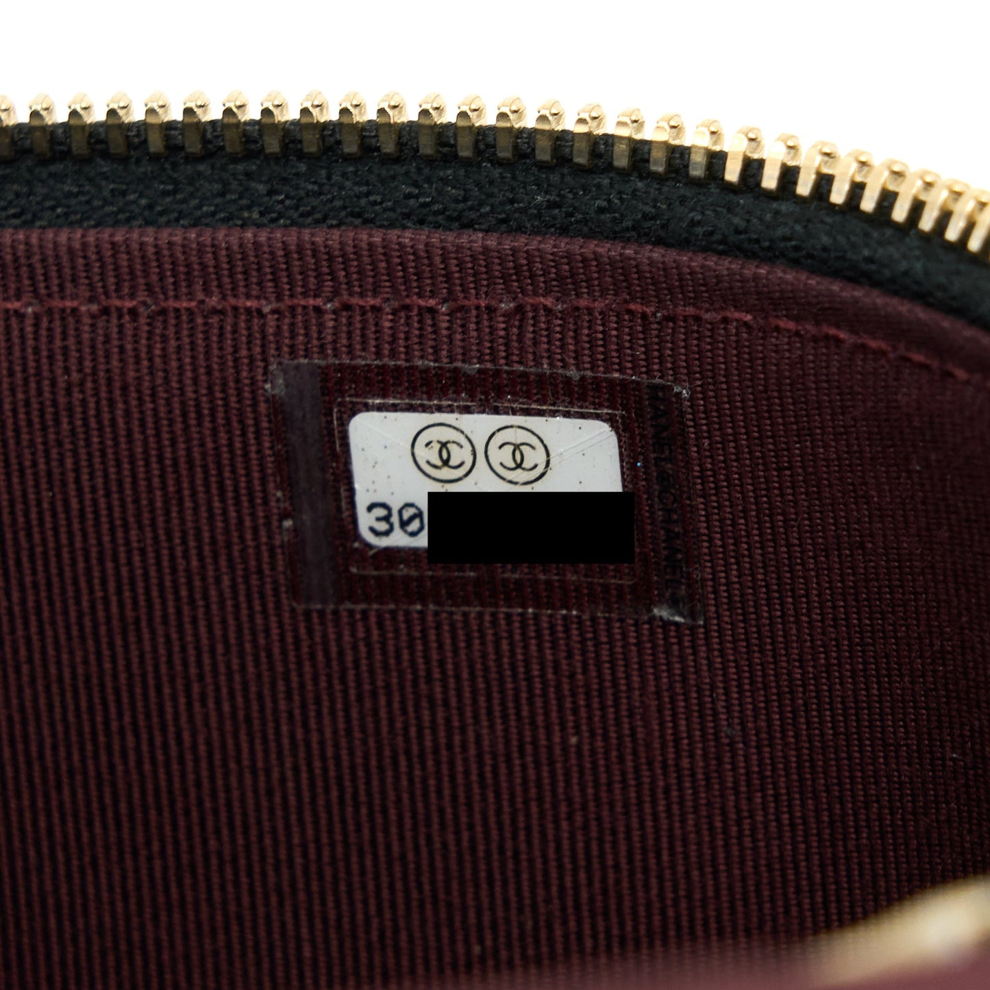 Chanel Long Vanity With Chain Lambskin Black L