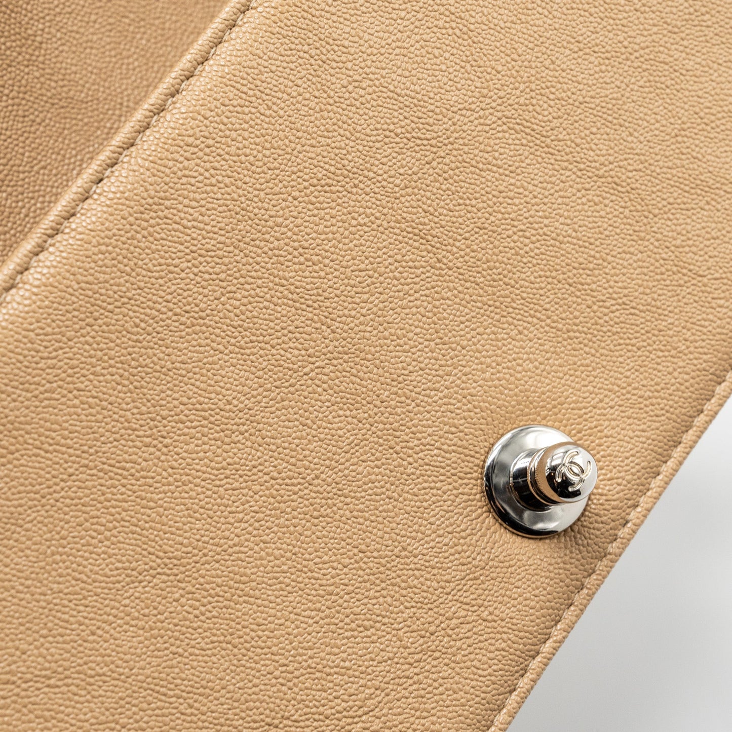 Chanel Small Boy Bag Caviar Light Beige