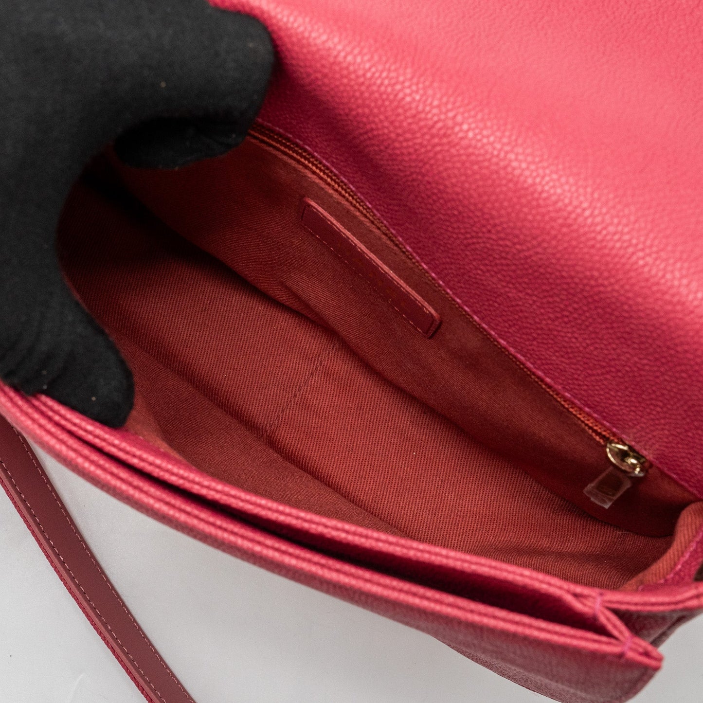 Chanel Giant CC logo Messenger Bag Grained Calfskin Pink L
