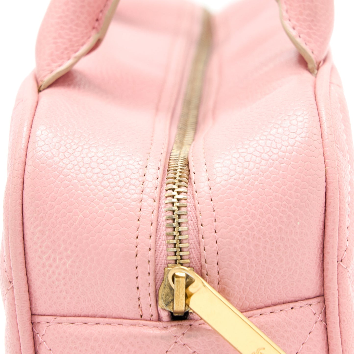 Chanel  Bowling Bag Caviar Light Pink L