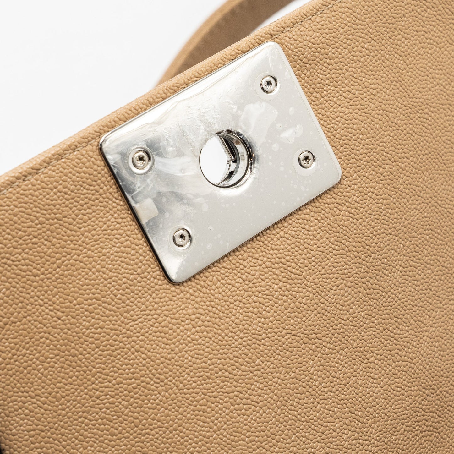 Chanel Small Boy Bag Caviar Light Beige