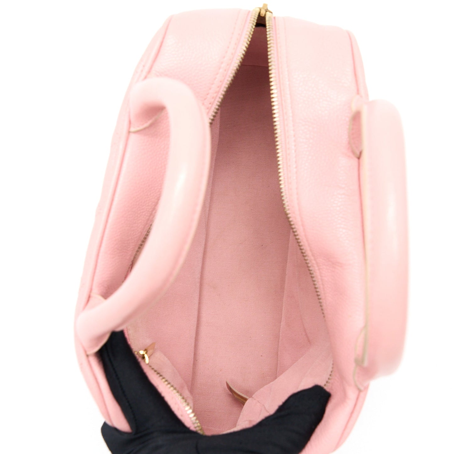 Chanel  Bowling Bag Caviar Light Pink L