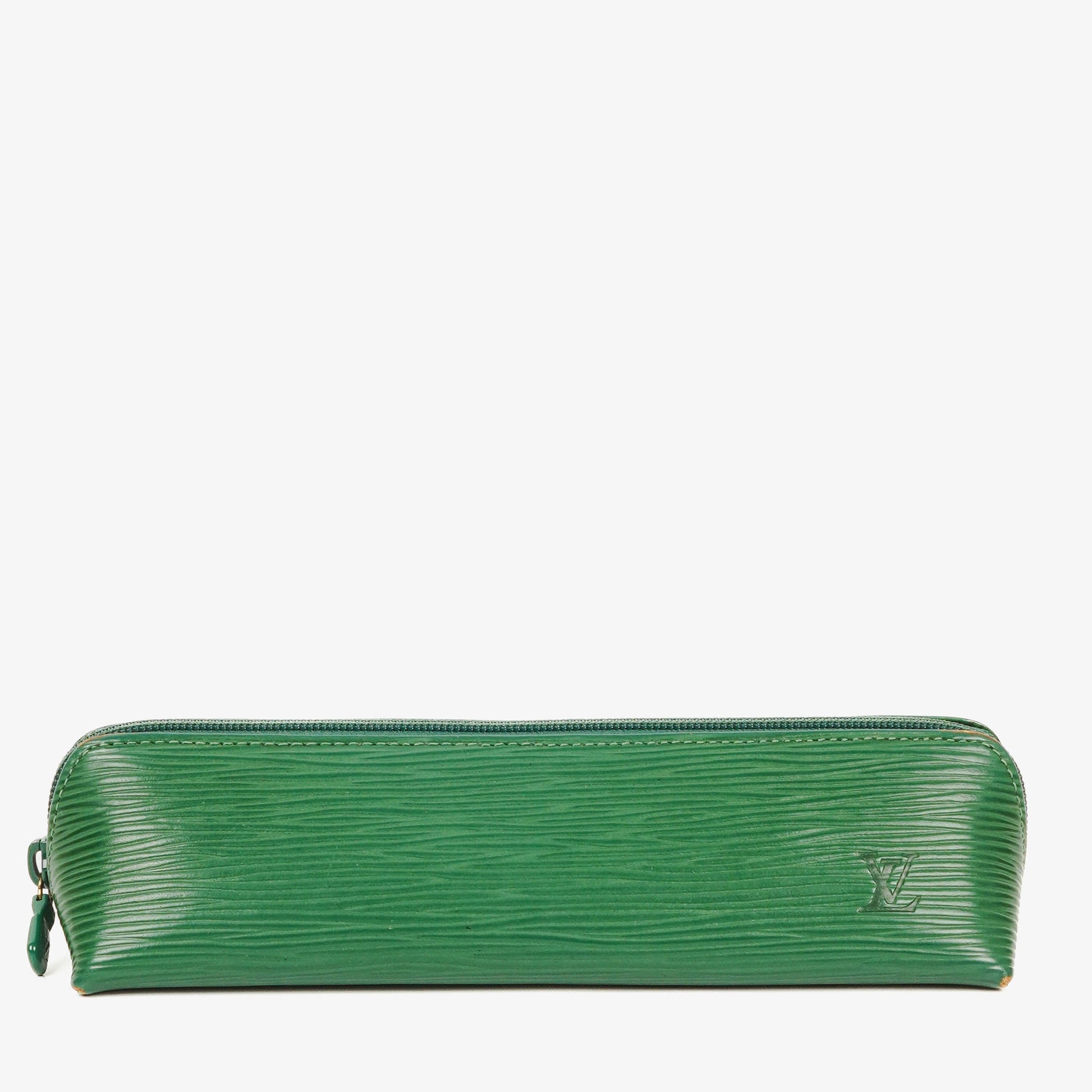 Louis Vuitton Green EPI Leather Pencil Case
