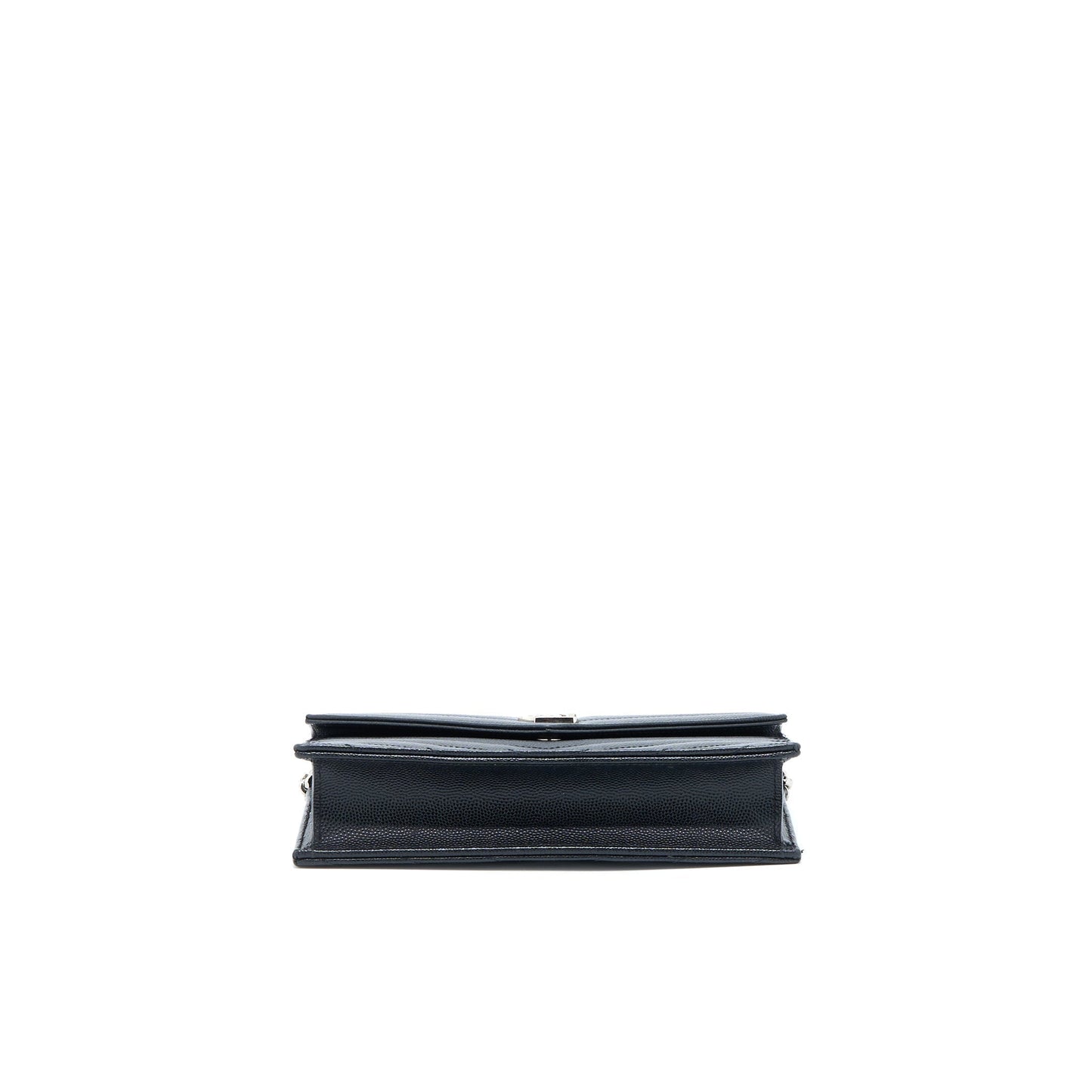 Saint Laurent/ Envelope Wallet On Chain Grain Calfskin Black