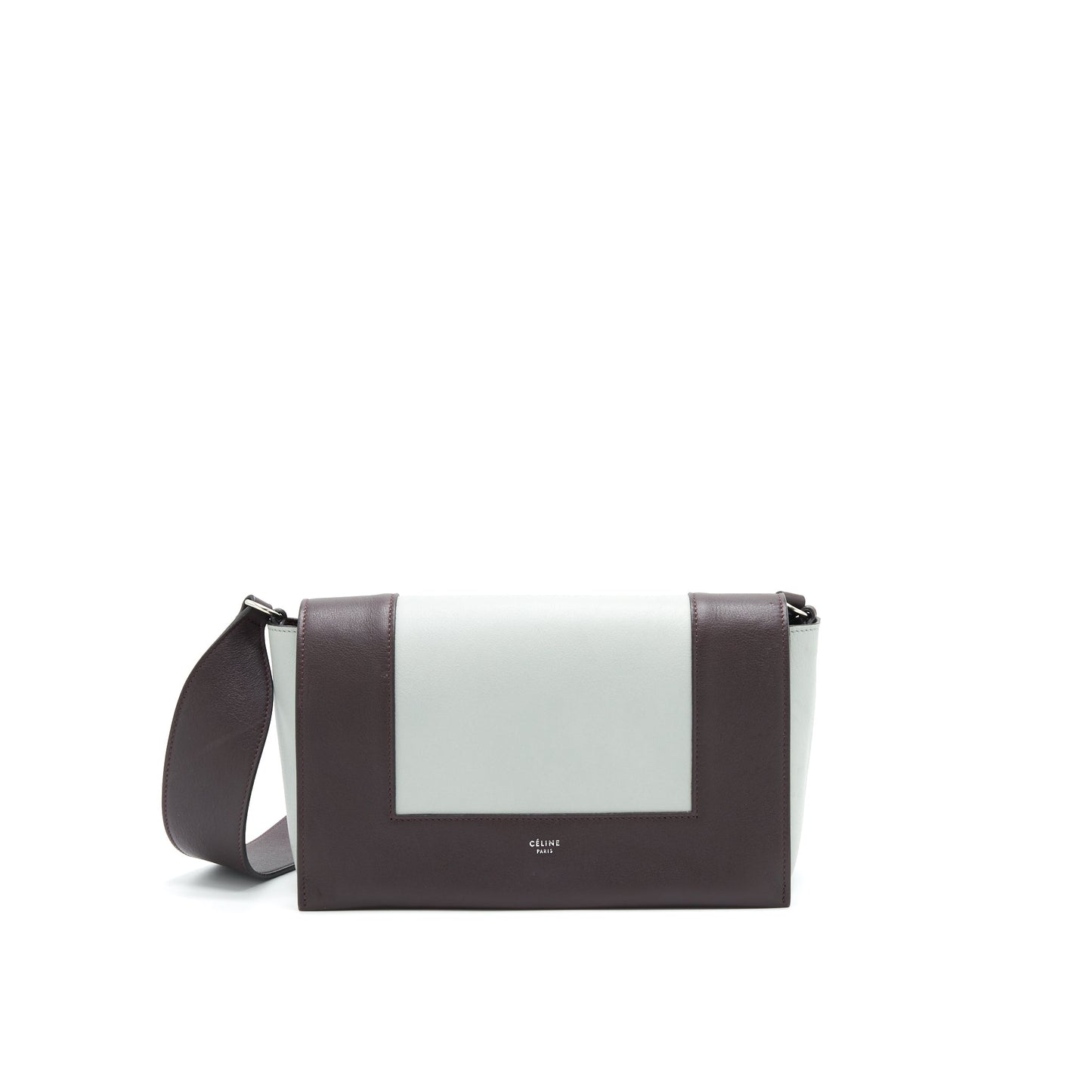 Celine Frame Mini Purse Grey/ Burgundy