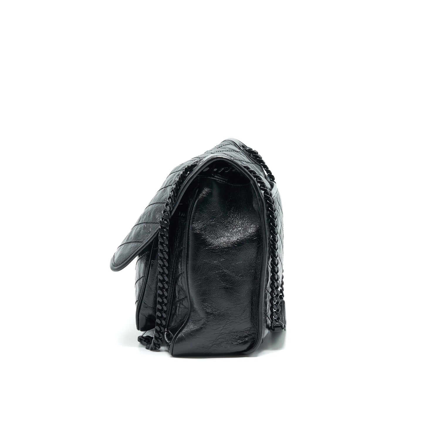 Saint Laurent Niki Large Purse In Black and Black Hardware
