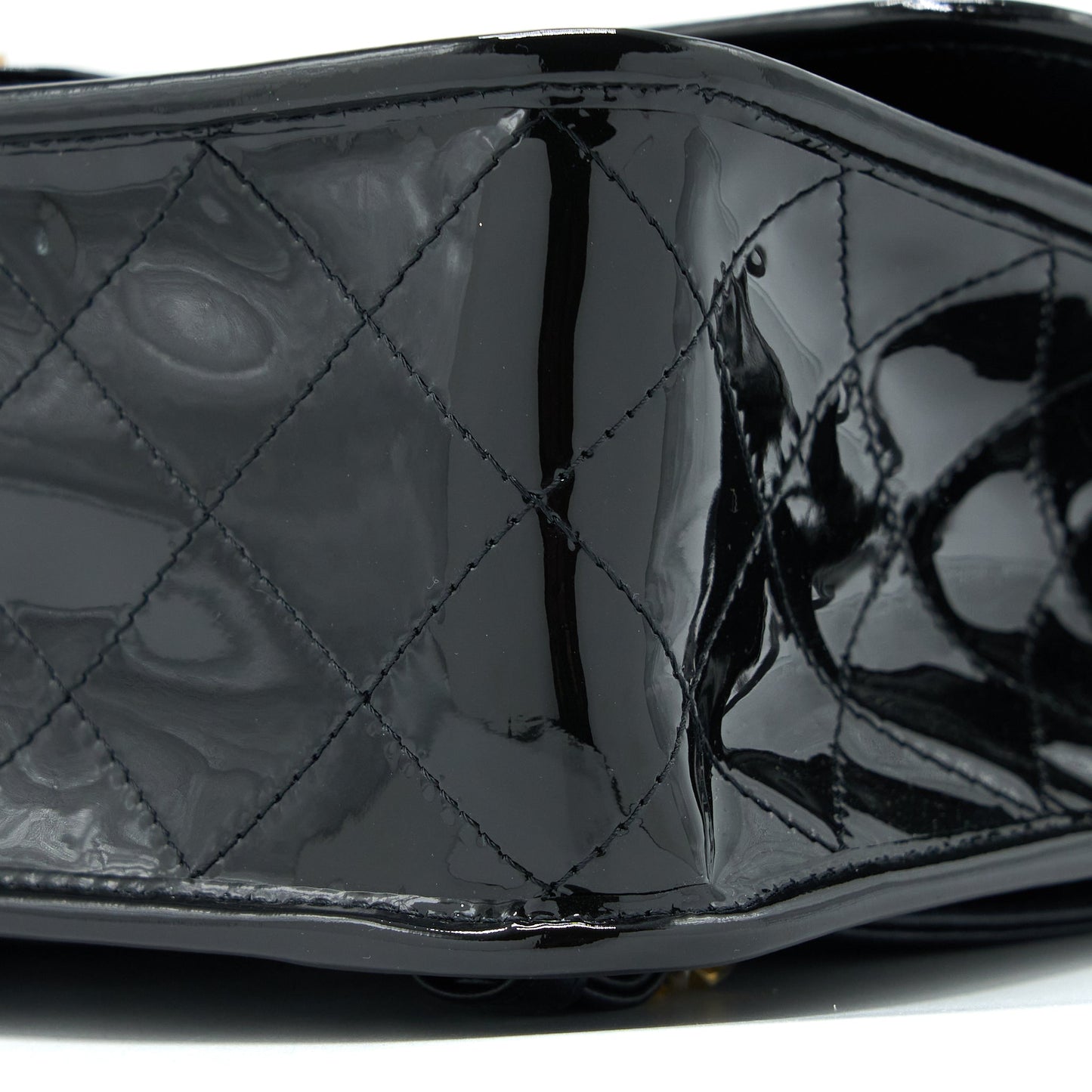 Chanel 22K Large Backpack Patent Black Brushed  (Microchip)