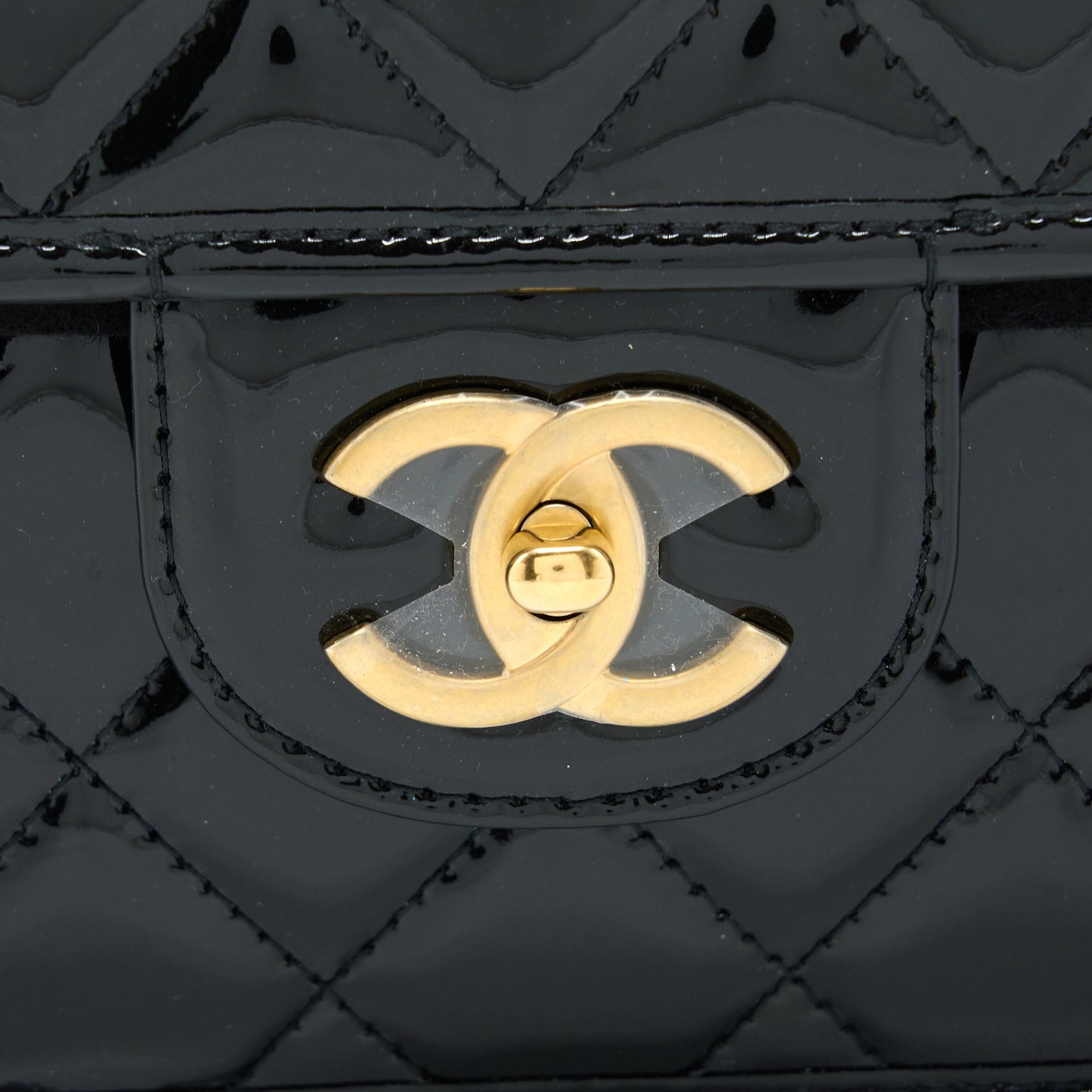Chanel 22K Large Backpack Patent Black Brushed  (Microchip)