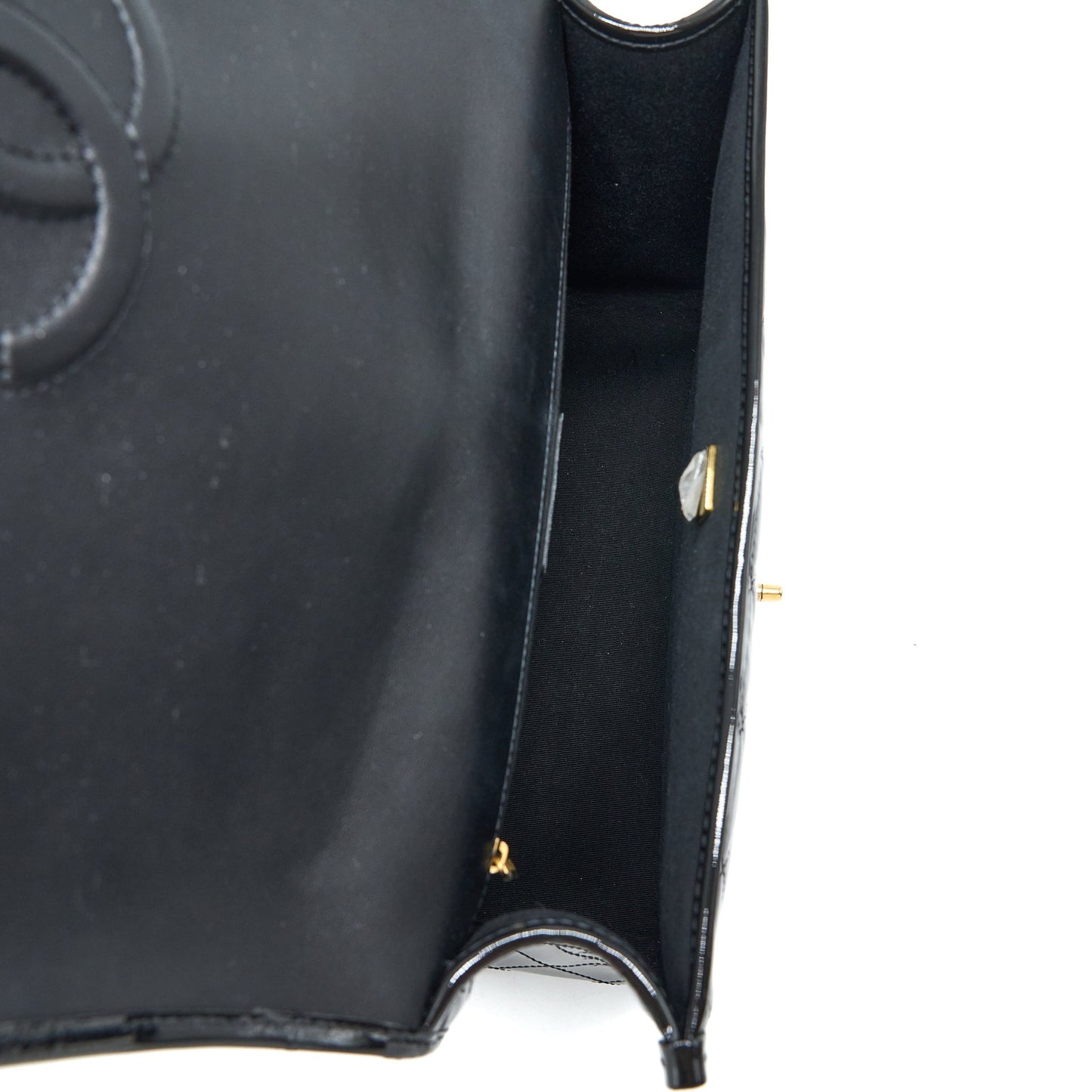 Chanel 22K Large Backpack Patent Black Brushed  (Microchip)