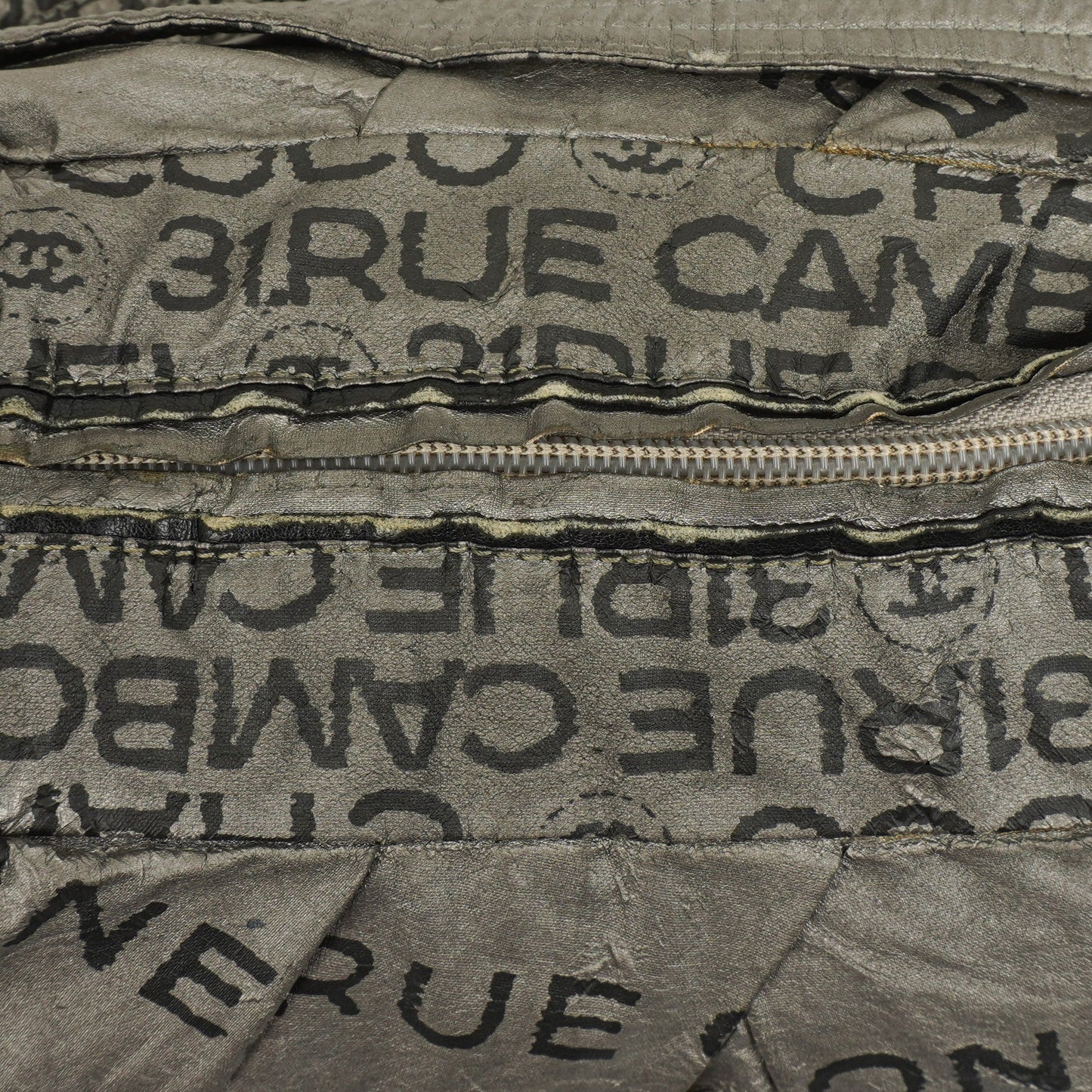 Chanel Metallic Coated Canvas Unlimited Ligne Silver Hobo Bag
