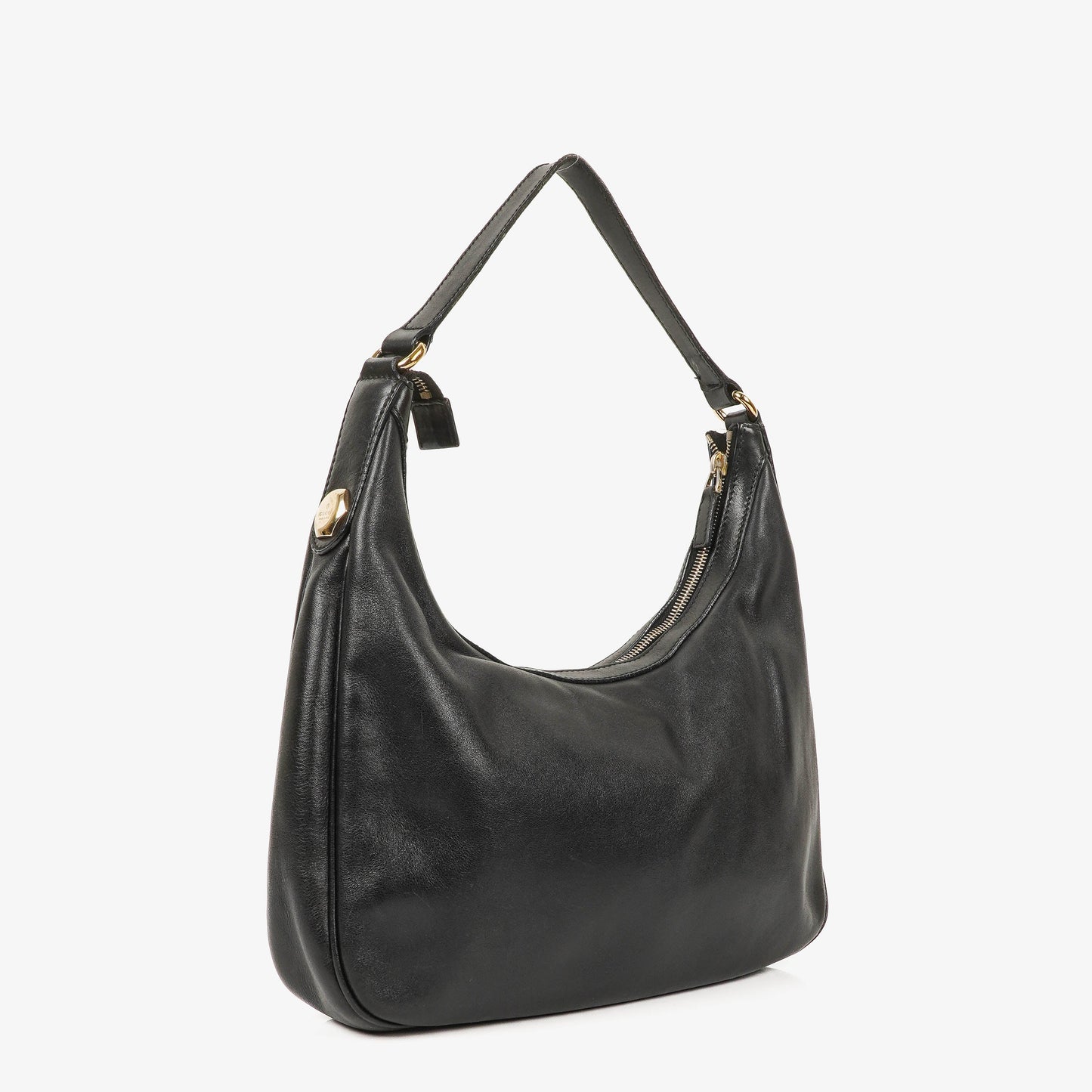 Gucci Charmy Black Leather Hobo Bag