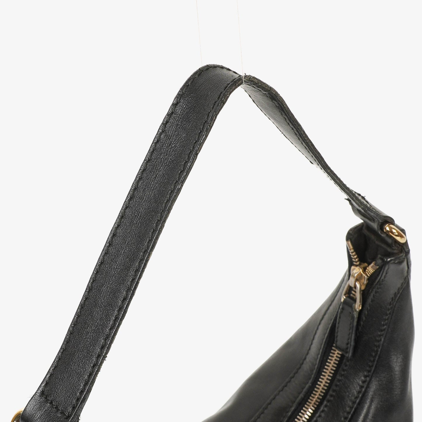 Gucci Charmy Black Leather Hobo Bag