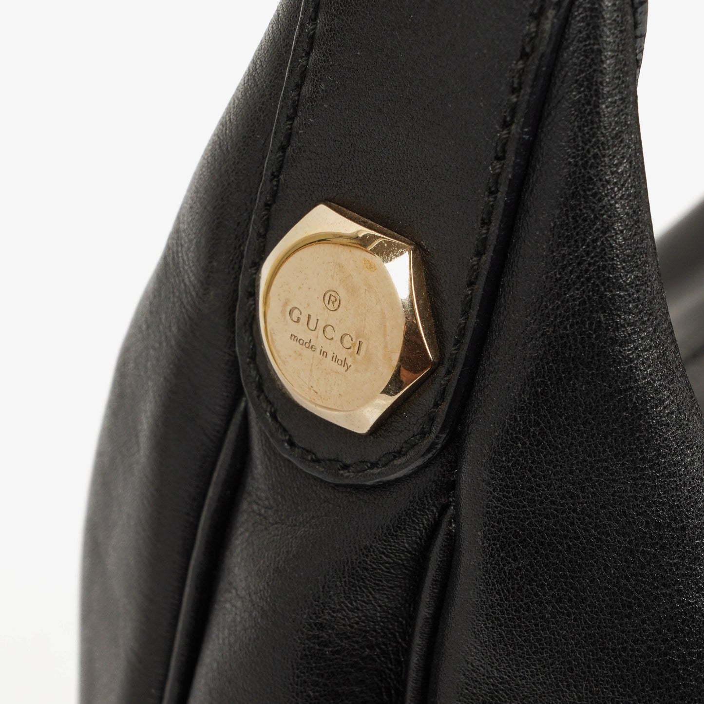 Gucci Charmy Black Leather Hobo Bag