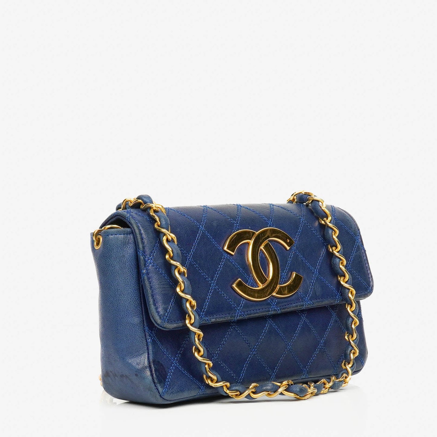 Chanel Mini Maxi CC Logo Flap Bag Quilted Leather With 24K Gold-Plated Hardware