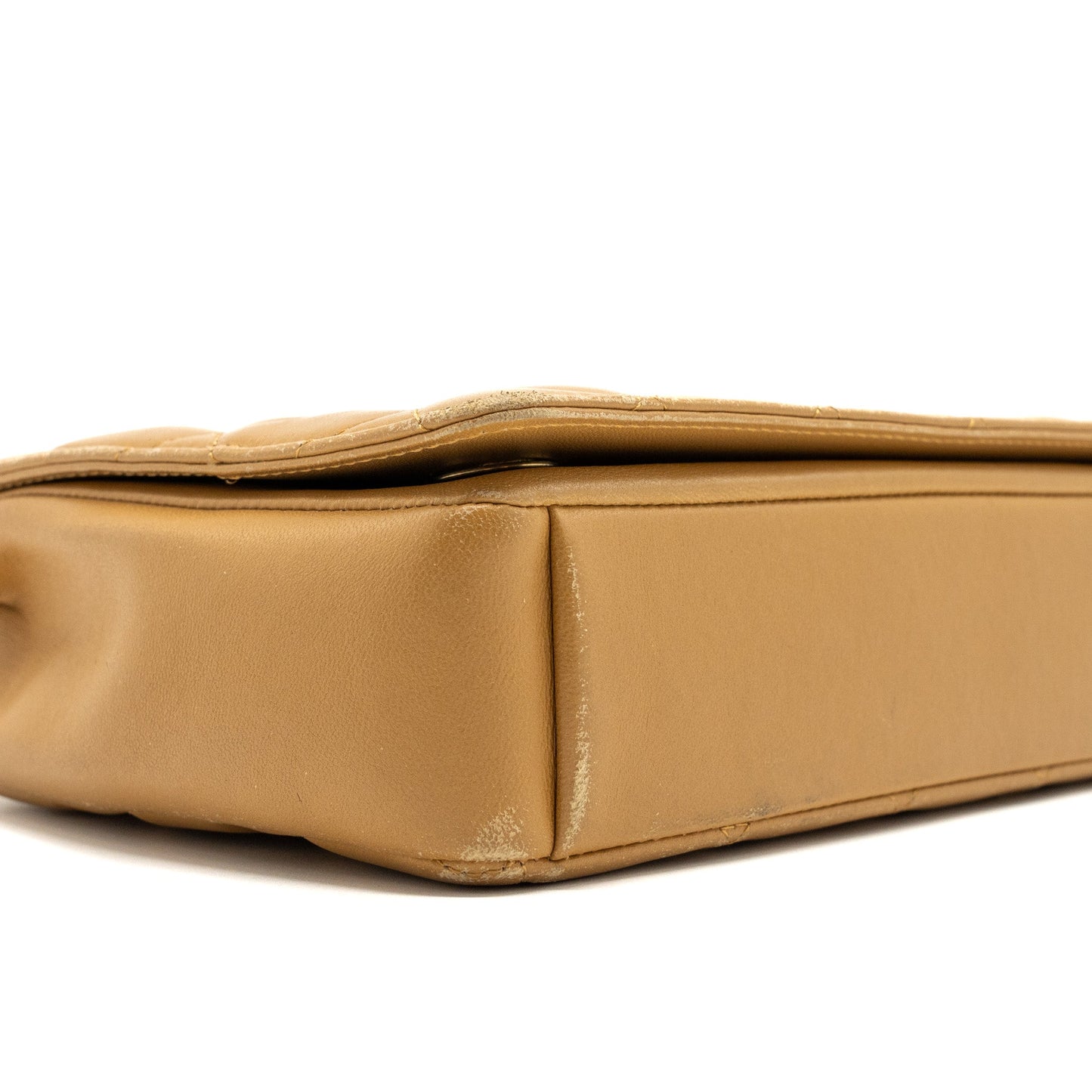Chanel Quilted Flap Bag Lambskin Beige