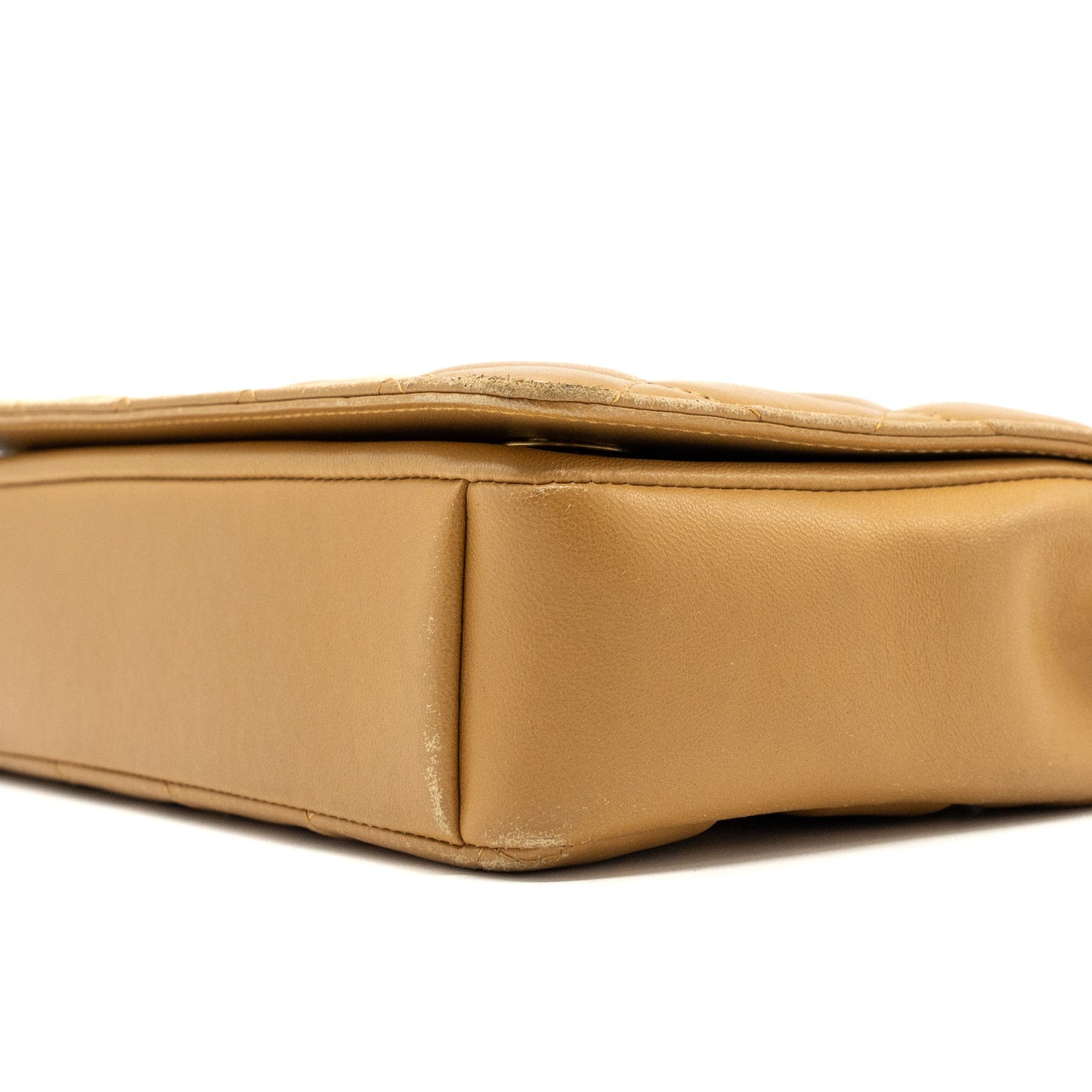 Chanel Quilted Flap Bag Lambskin Beige