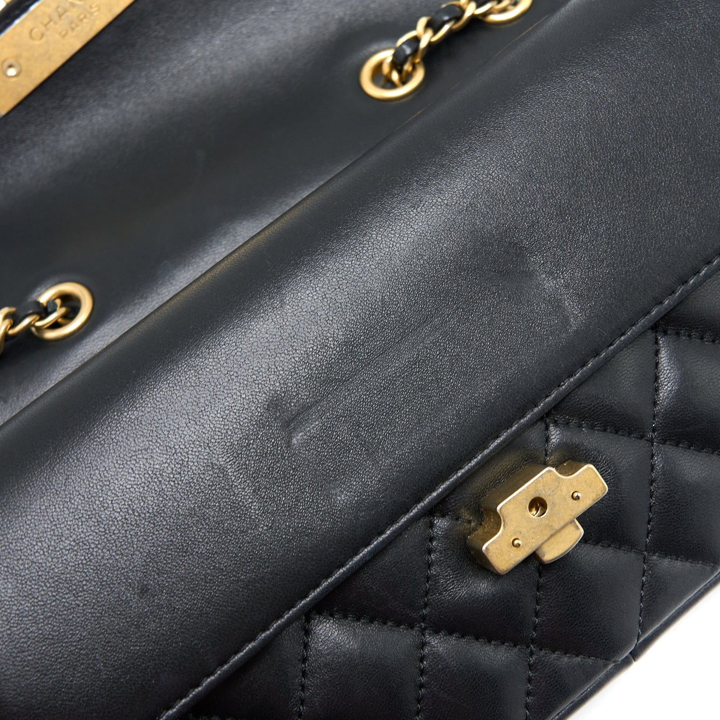 Chanel Small Enamel CC Flap Bag Lambskin Black