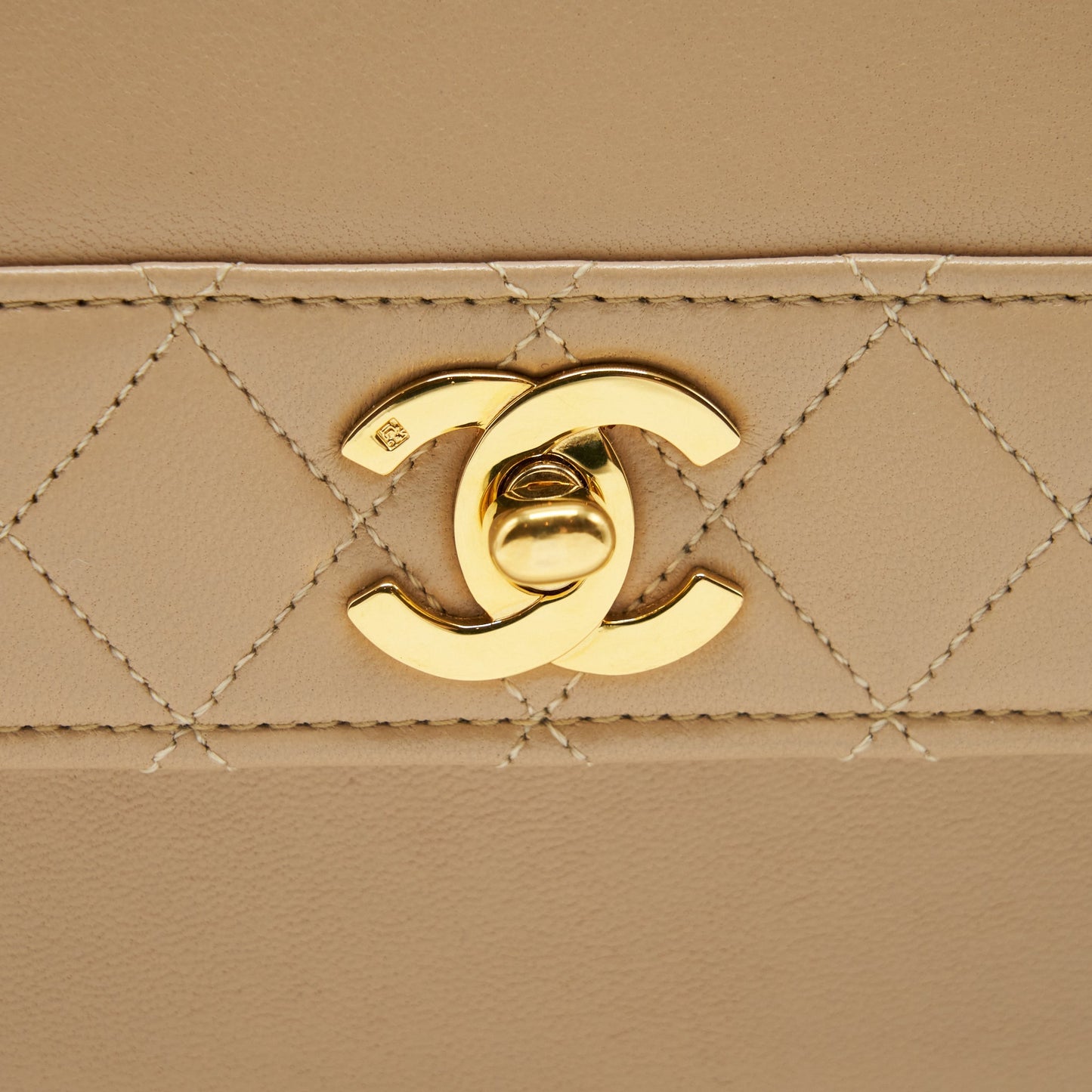 Chanel  Single Flap Bag Cross body Lambskin Beige