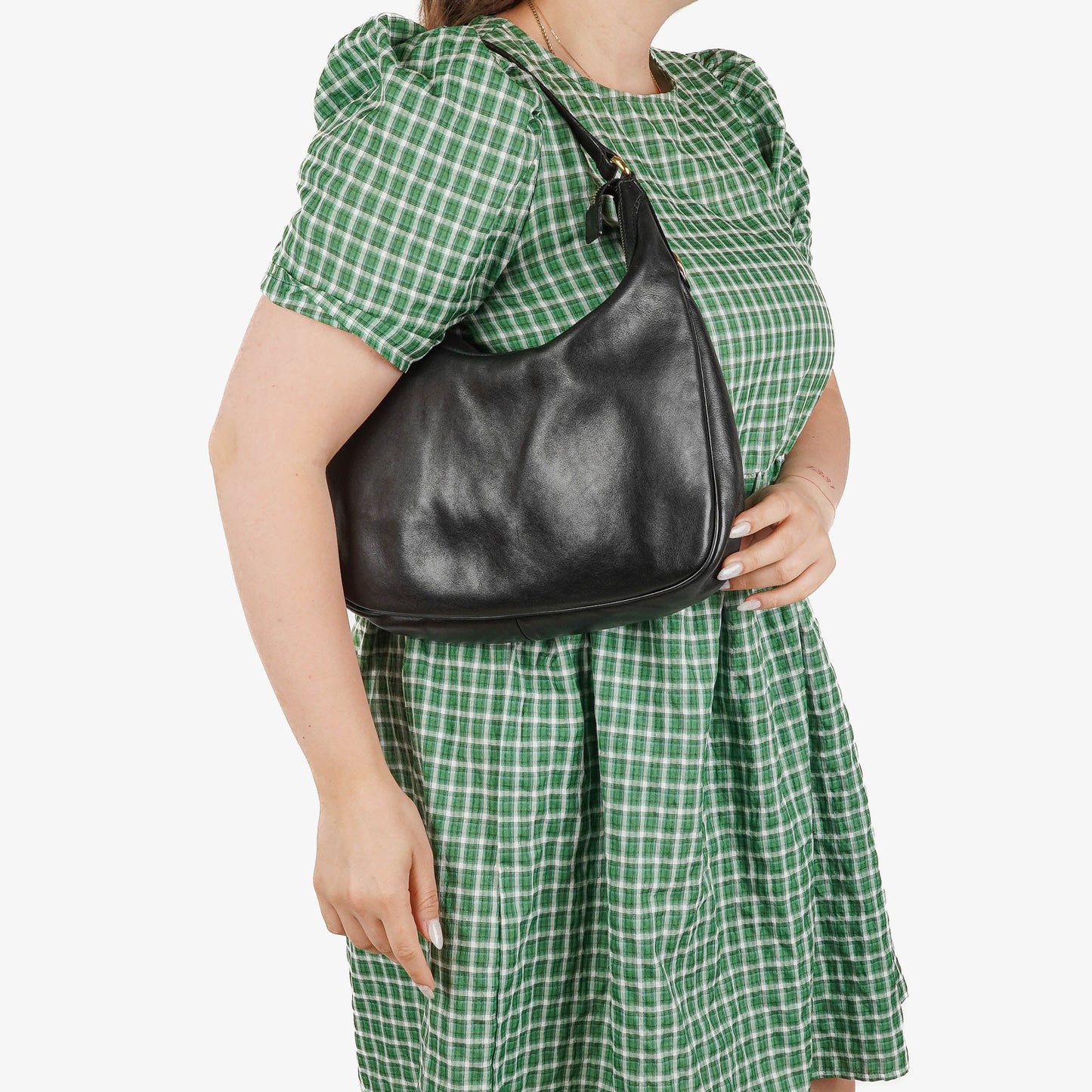 Gucci Charmy Black Leather Hobo Bag