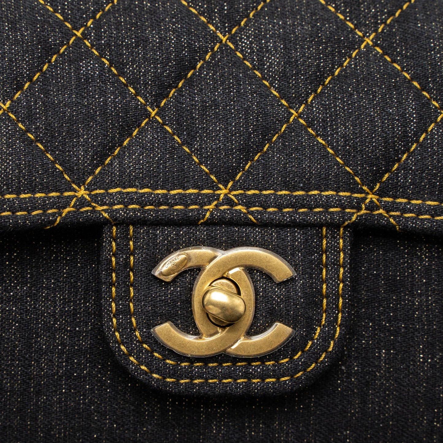 Chanel 23S Flap Bag Denim Dark Blue Brushed  (Microchip)