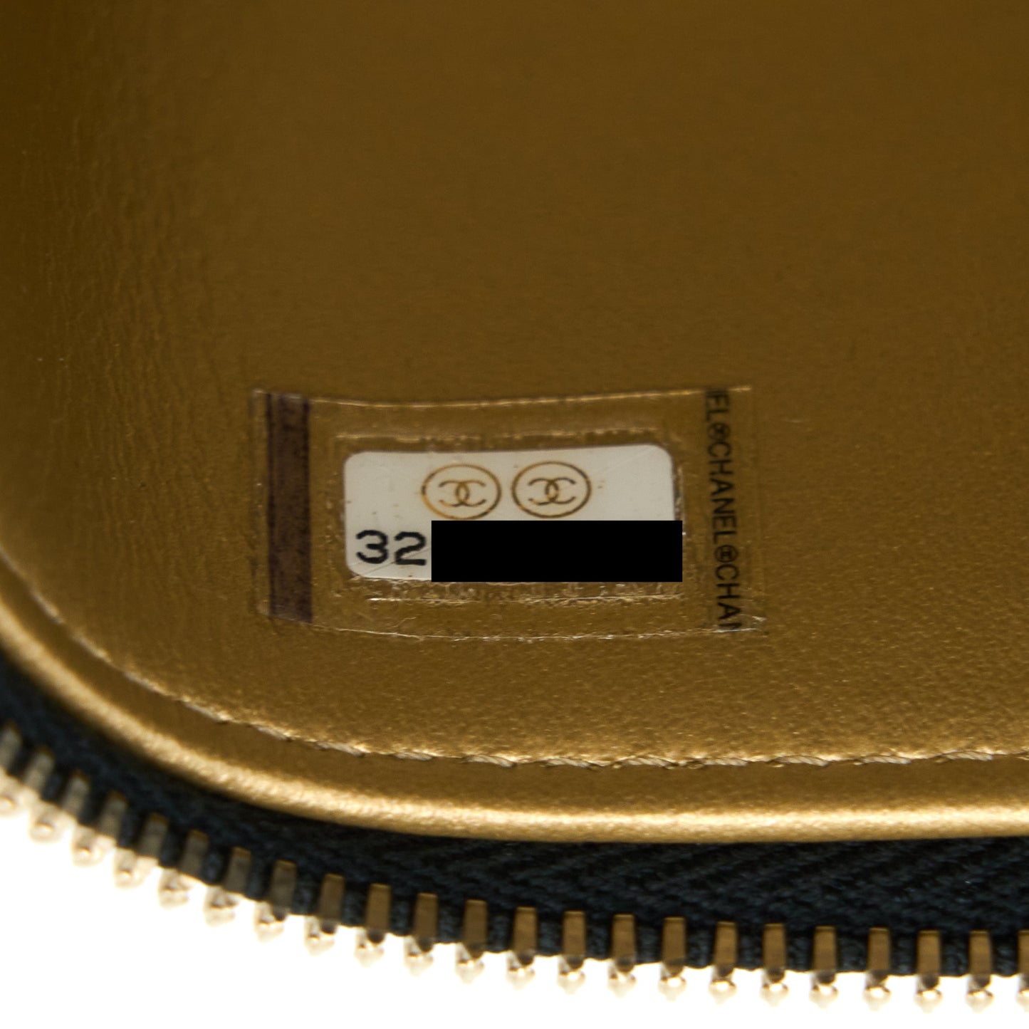 Chanel 22S Pearl Crush Mini Vanity With Chain Lambskin Black