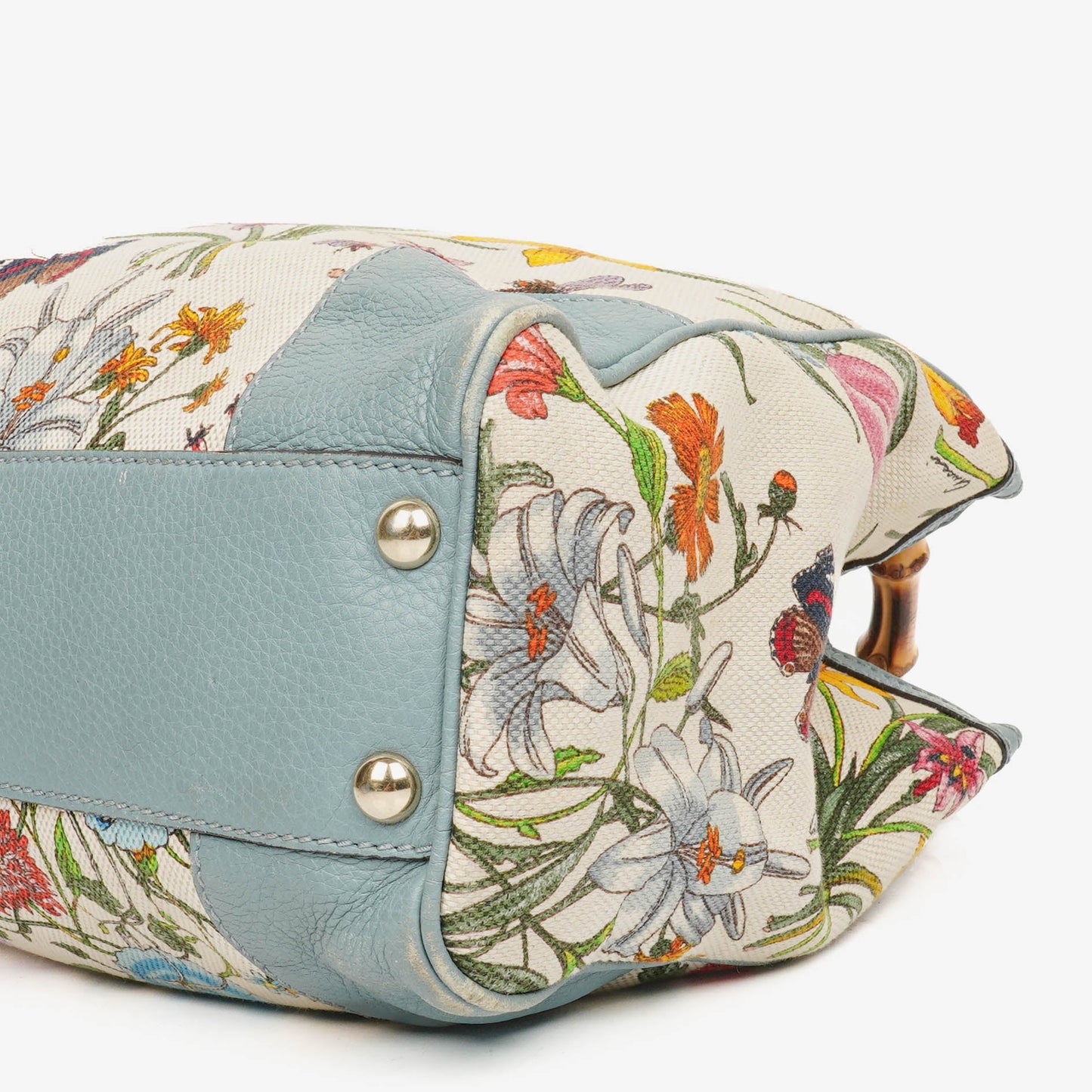 Gucci Bamboo Shopper Multicolour Flora Diana Small Tote Bag